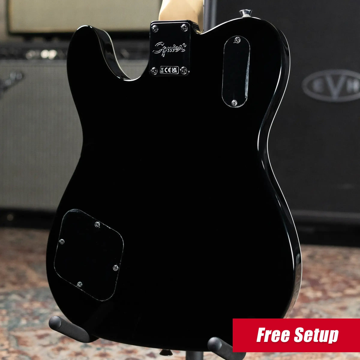 Squier Paranormal Troublemaker Telecaster Deluxe Bigsby Electric Guitar - Black