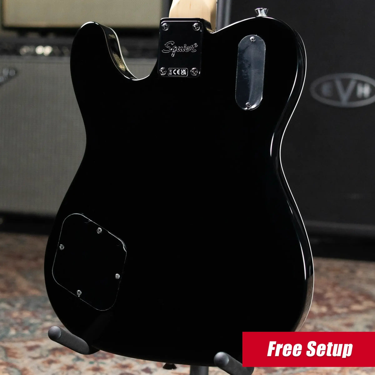Squier Paranormal Troublemaker Telecaster Deluxe Bigsby Electric Guitar - Black