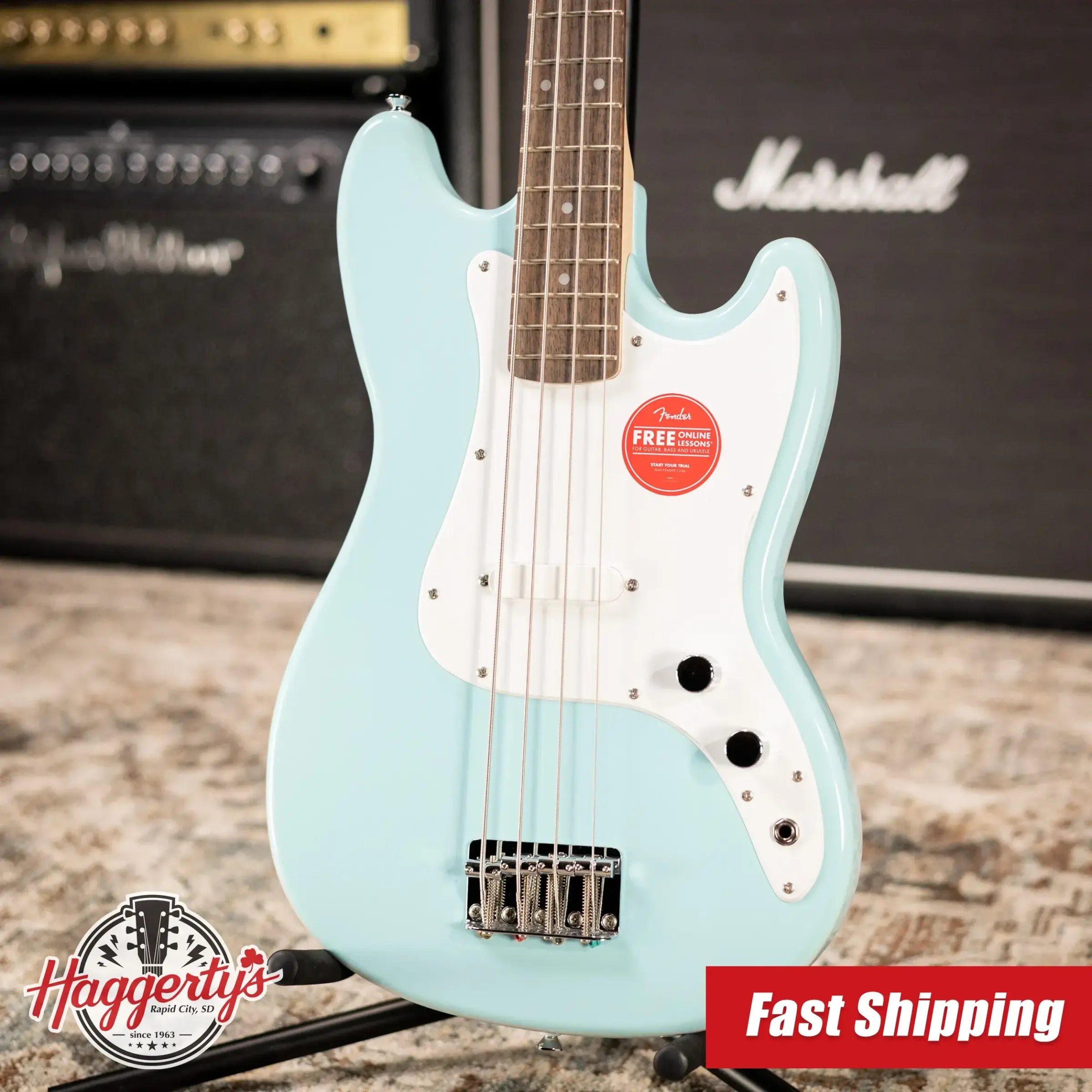 Squier Sonic Bronco Bass - Daphne Blue