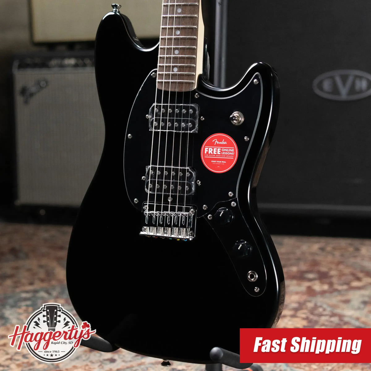 Squier Sonic Mustang HH Electric Guitar - Black