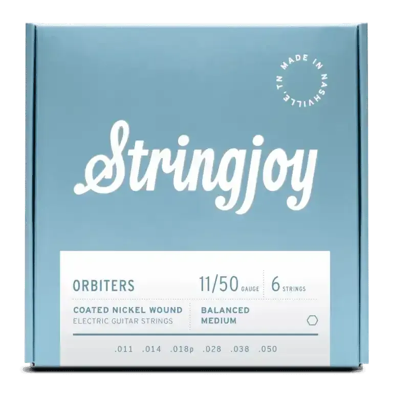 Stringjoy Orbiters Balanced Medium Gauge (11-50) Coated Nickel Wound Electric Guitar Strings