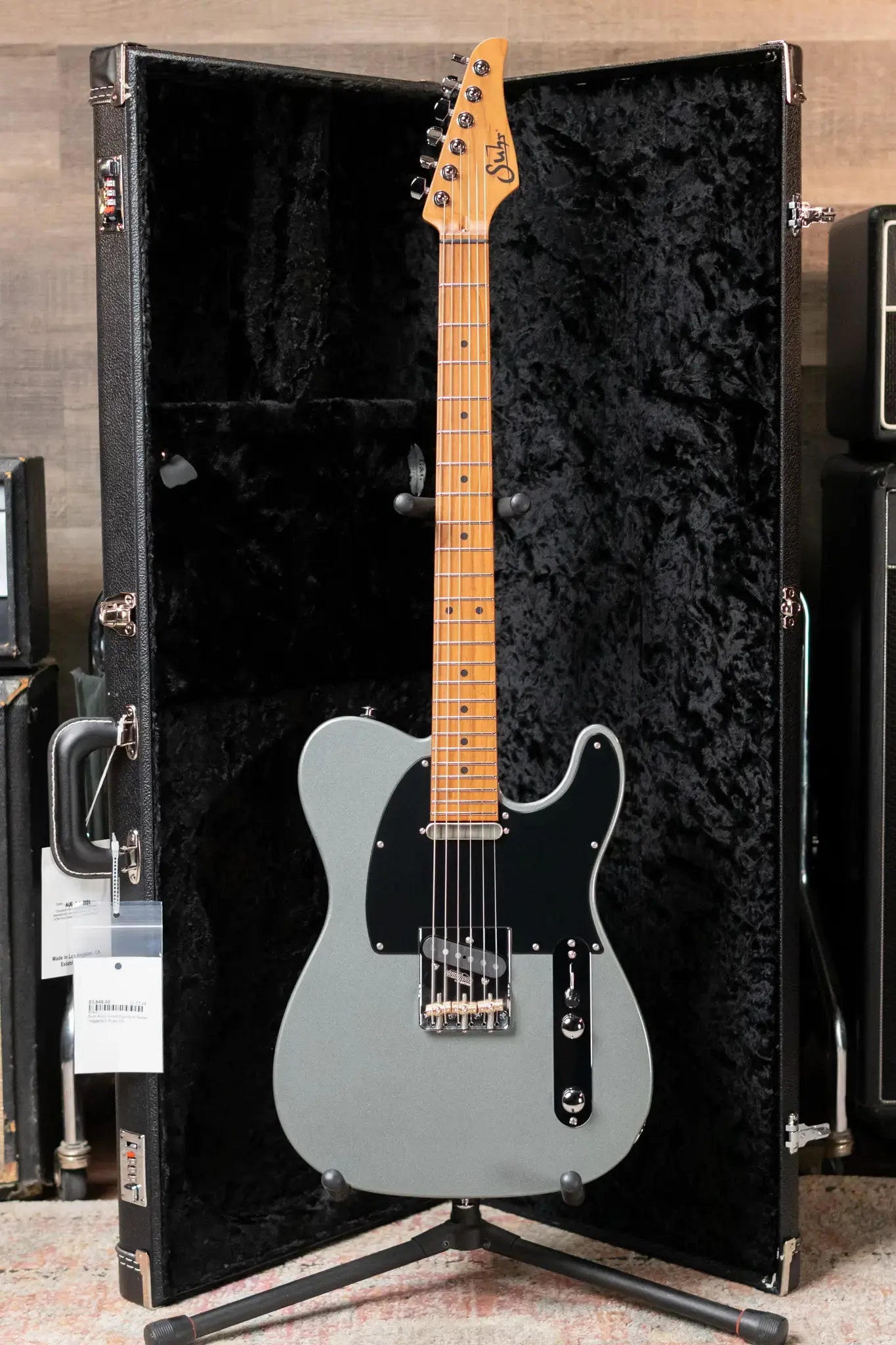 Suhr Andy Wood Signature Series Modern T Electric Guitar - Andy Wood Silver with Hardshell Case