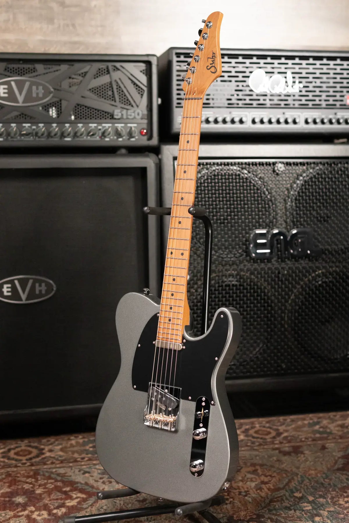 Suhr Andy Wood Signature Series Modern T Electric Guitars - AW Silver with Hardshell Case - Demo