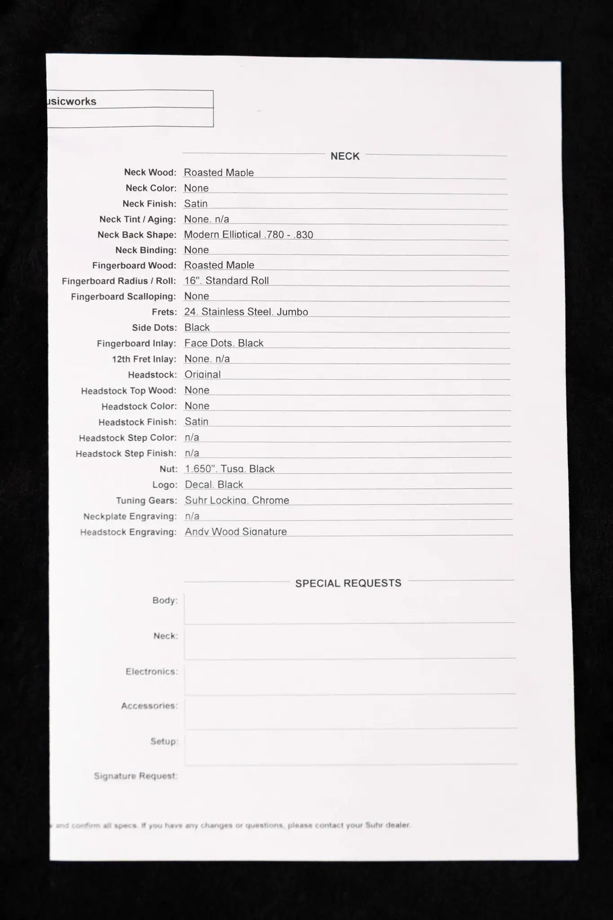 Suhr Andy Wood Signature Series Modern T Electric Guitars - AW Silver with Hardshell Case - Demo