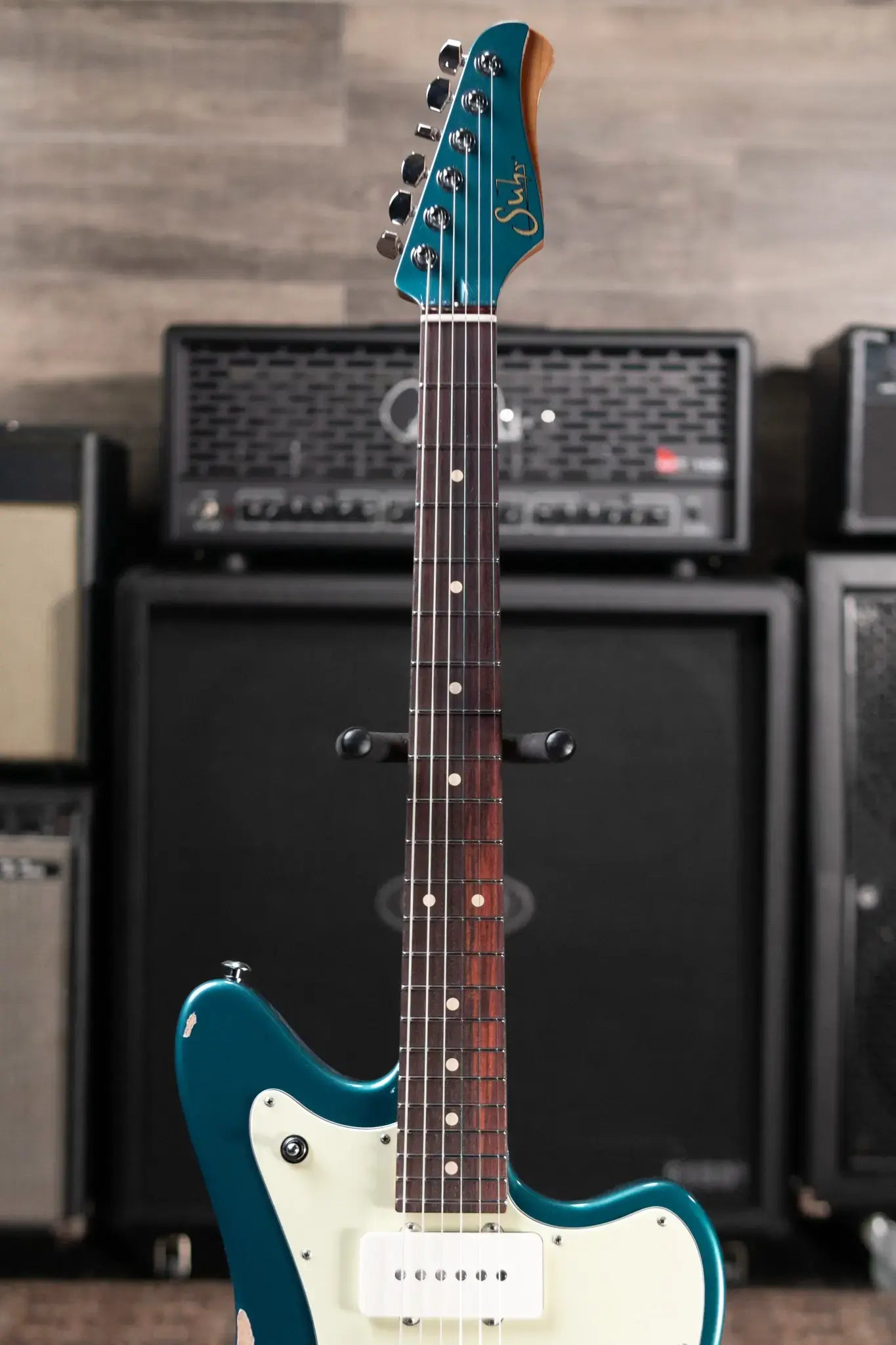 Suhr Classic JM Antique LE Electric Guitar - Ocean Turquoise Metallic with Gig Bag