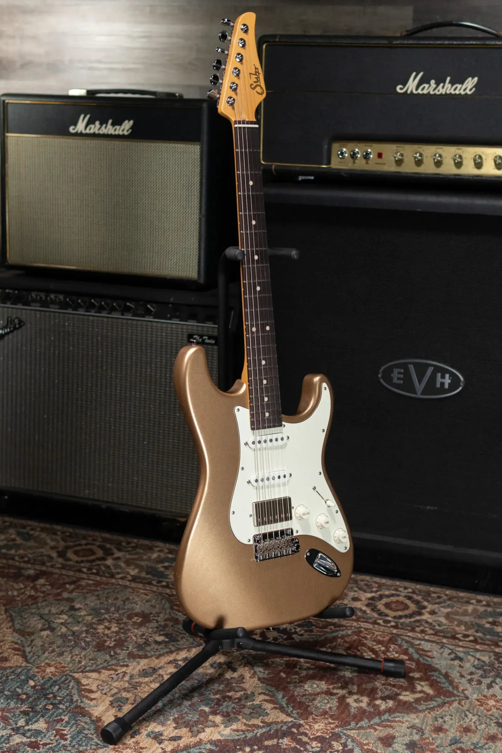 Suhr Custom Shop Classic S Antique Electric Guitar - Firemist Gold with Gig Bag