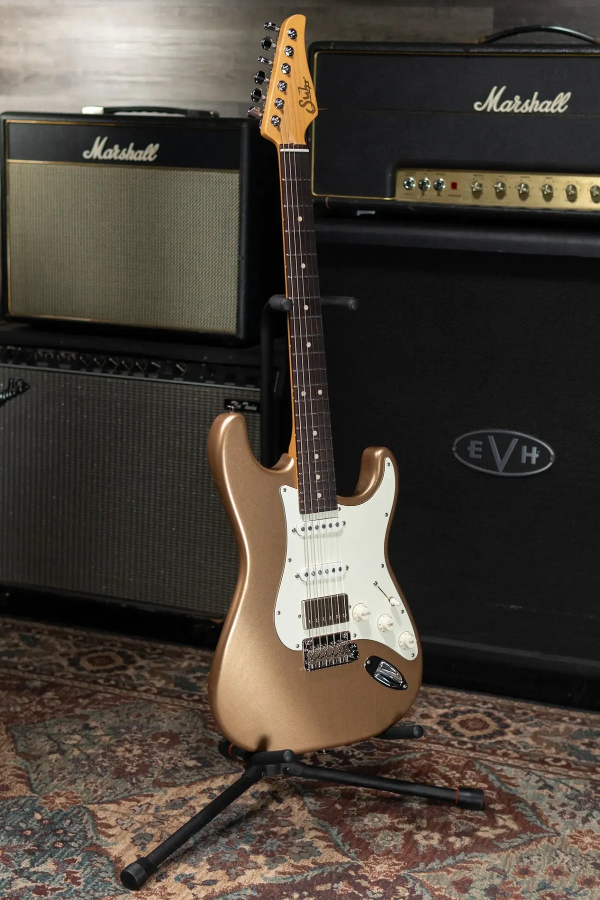 Suhr Custom Shop Classic S Antique Electric Guitar - Firemist Gold with Gig Bag