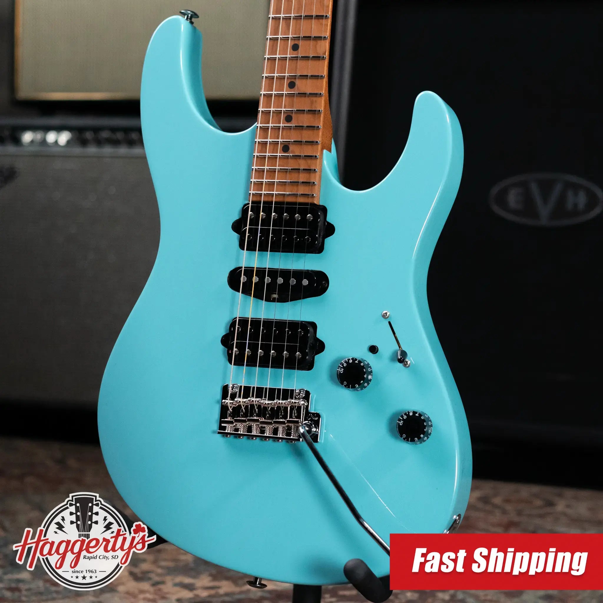 Suhr Modern Antique Limited Edition Electric Guitar - Daphne Blue with Hardshell Case