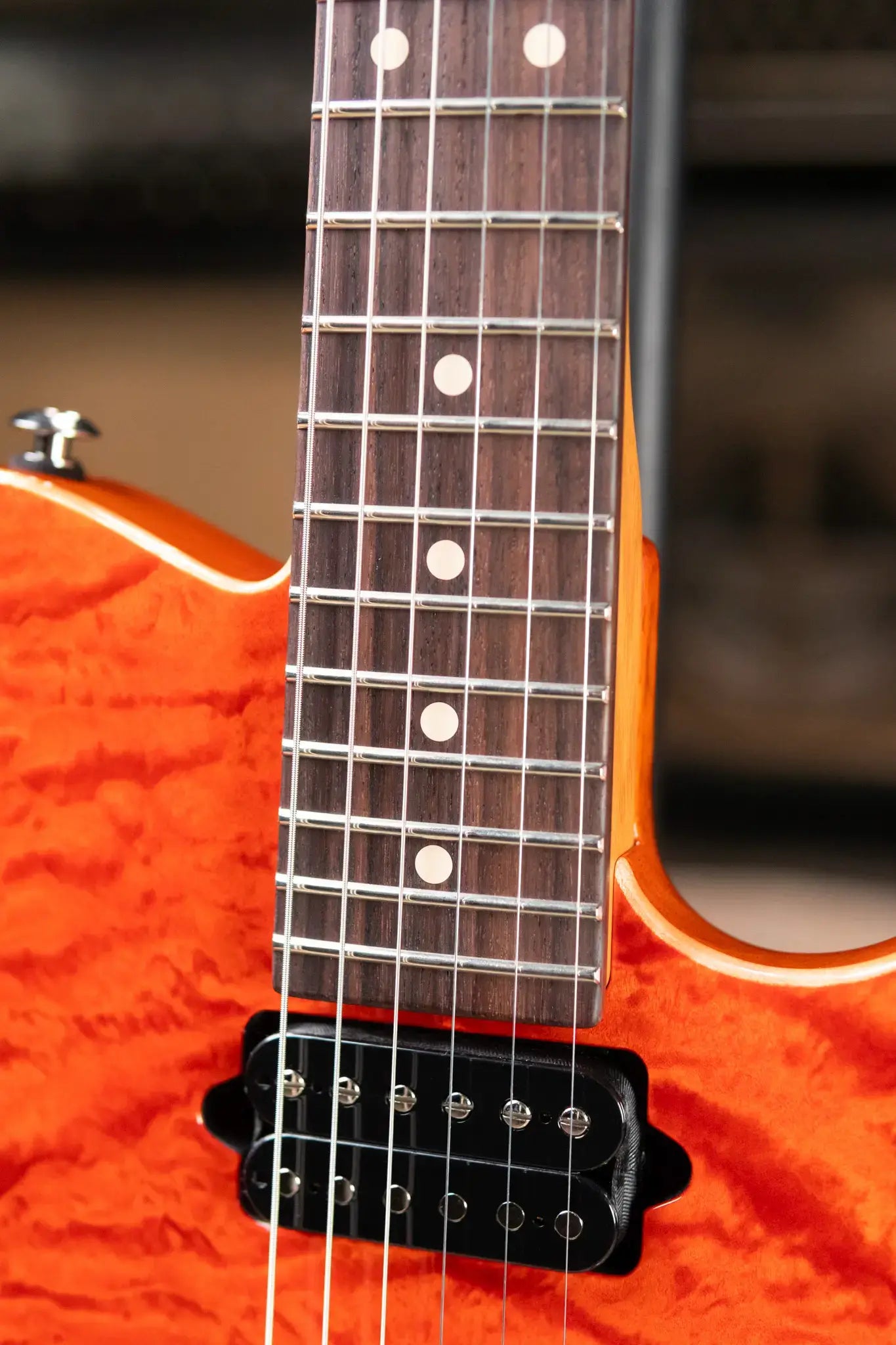 Suhr Oso Short Scale Electric Guitar - Custom Orange Stain with Gig Bag