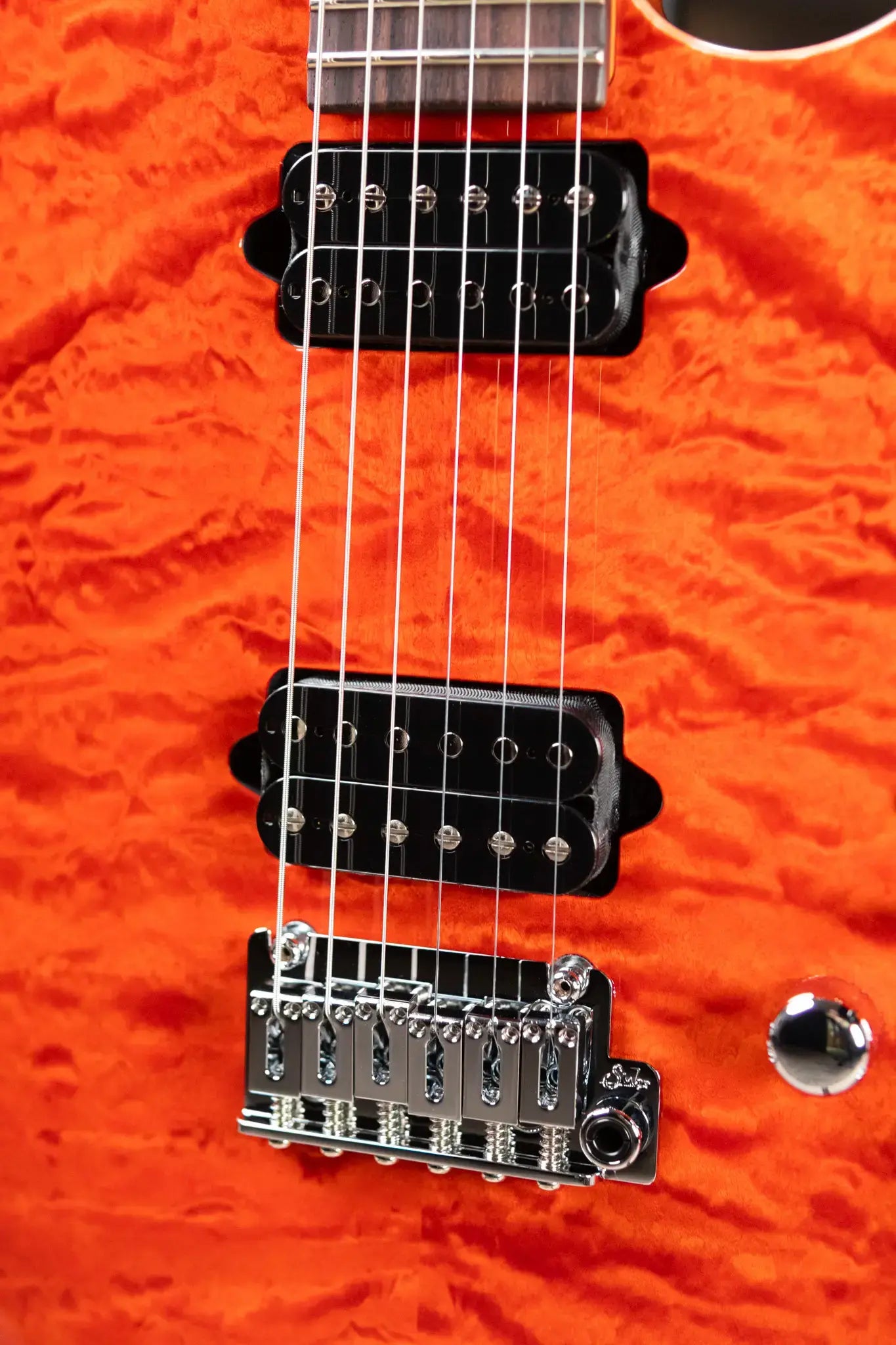Suhr Oso Short Scale Electric Guitar - Custom Orange Stain with Gig Bag