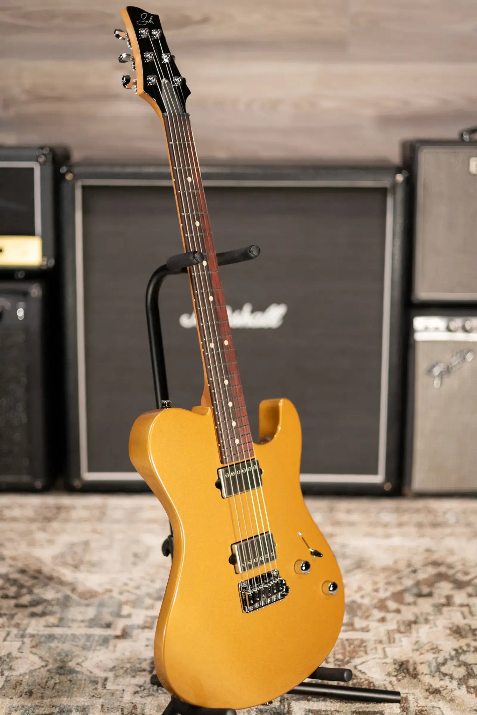 Suhr Oso Short Scale Electric Guitar - Rose Gold with Softshell Gig Bag
