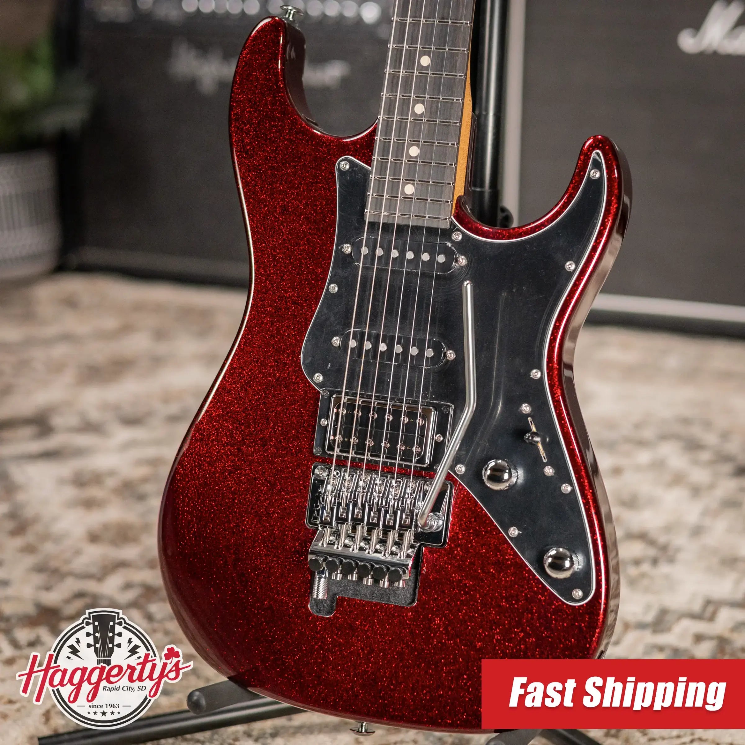 Suhr Pete Thorn Custom HSS Electric Guitar - Red Sparkle