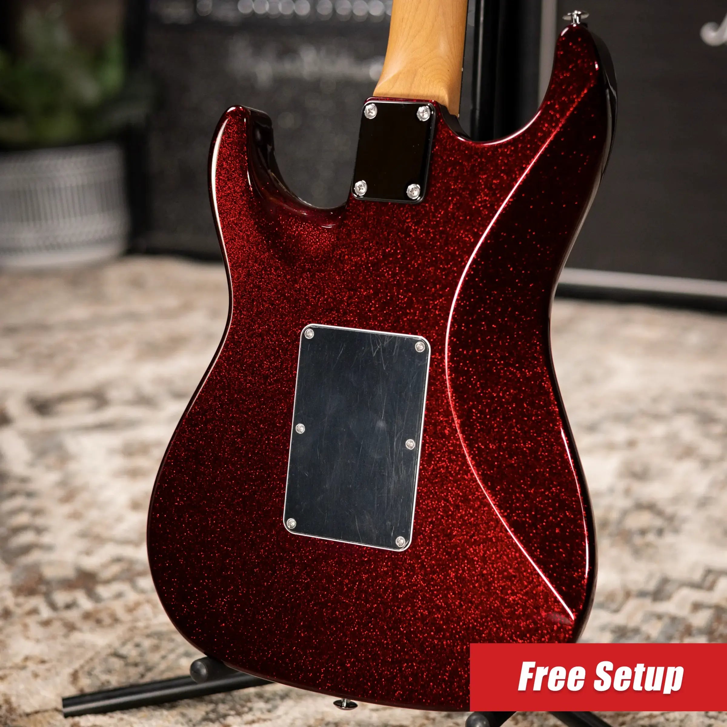 Suhr Pete Thorn Custom HSS Electric Guitar - Red Sparkle