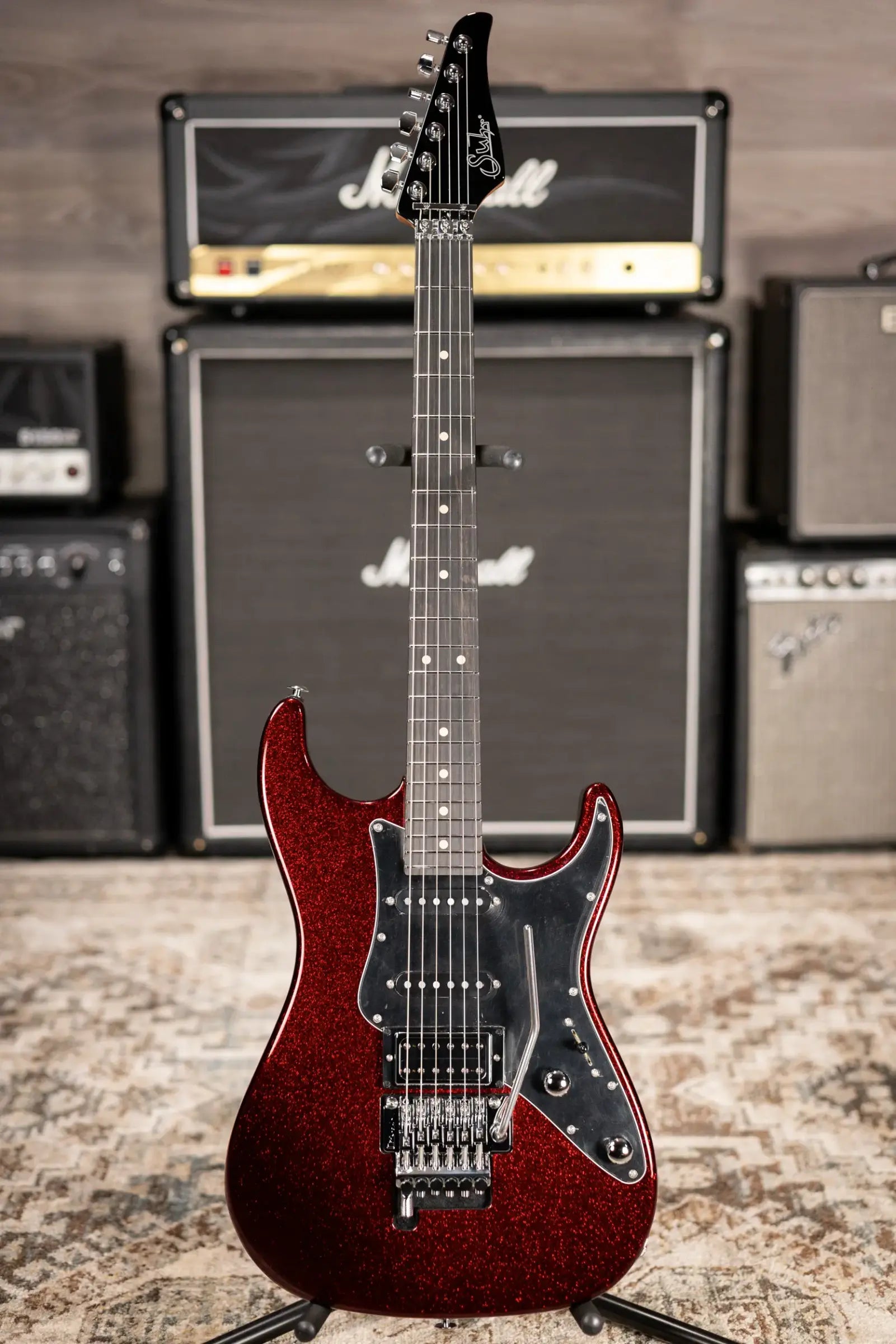 Suhr Pete Thorn Custom HSS Electric Guitar - Red Sparkle