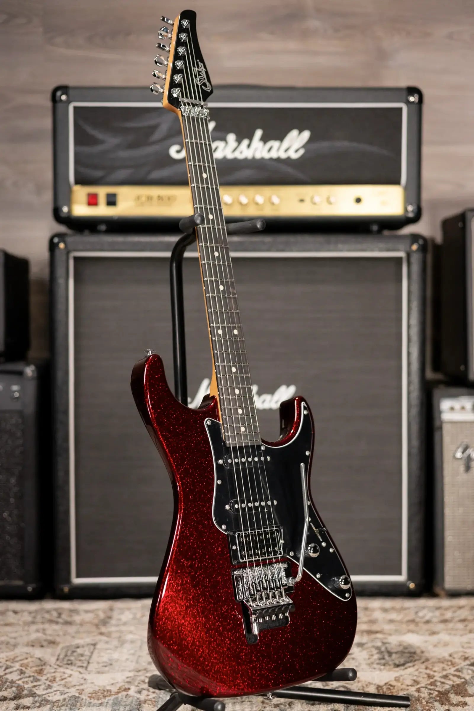 Suhr Pete Thorn Custom HSS Electric Guitar - Red Sparkle