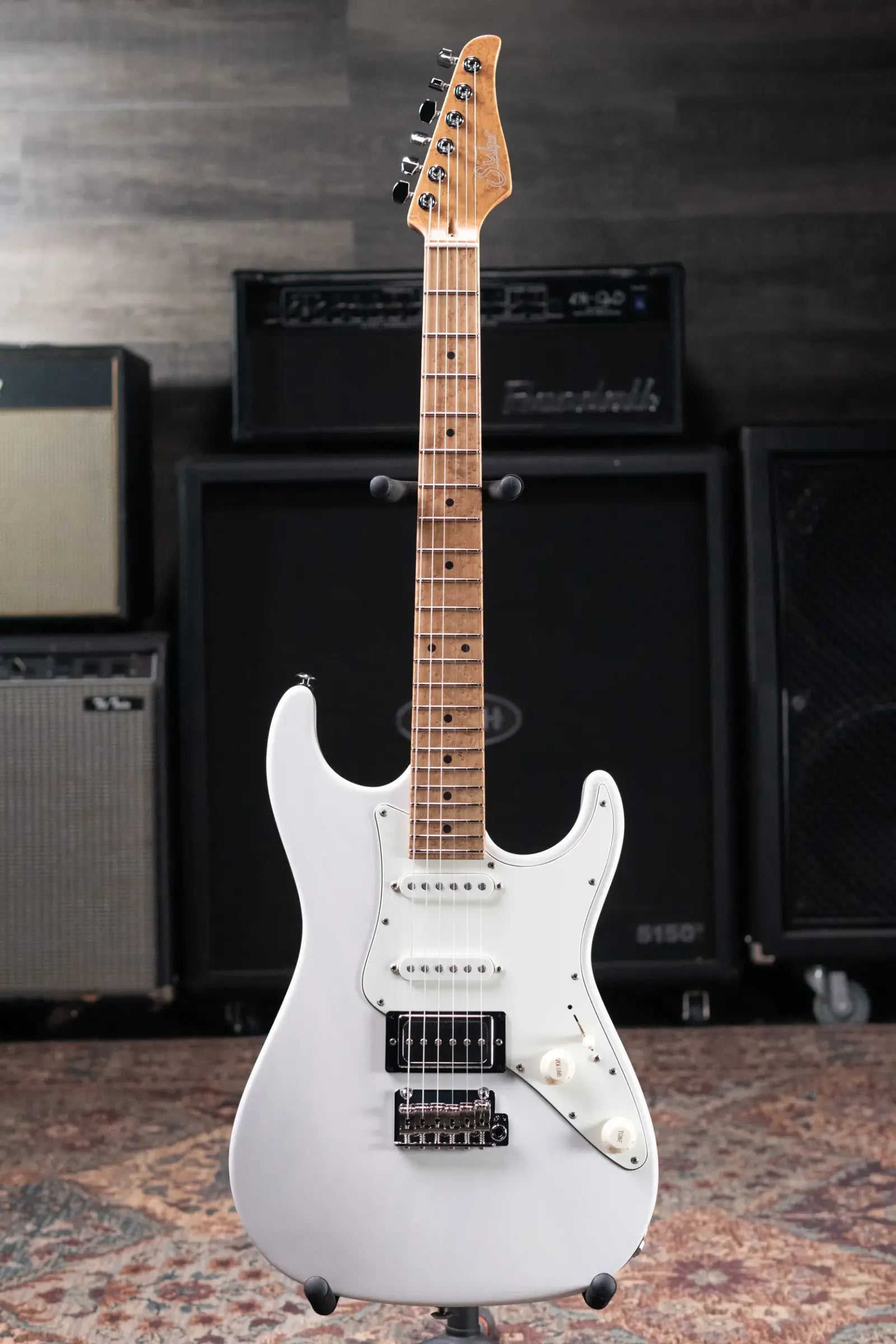 Suhr Pete Thorn Signature Traditional 90 Electric Guitar - Trans White with Gig Bag