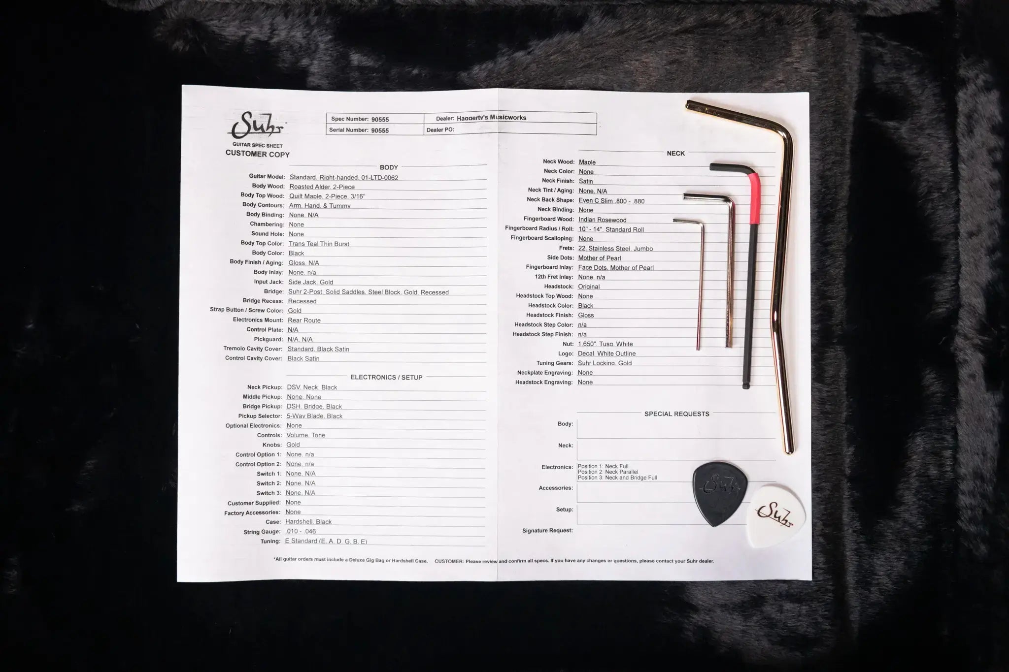 Suhr Standard Thin Burst Limited Edition Electric Guitar - Trans Teal with Gig Bag