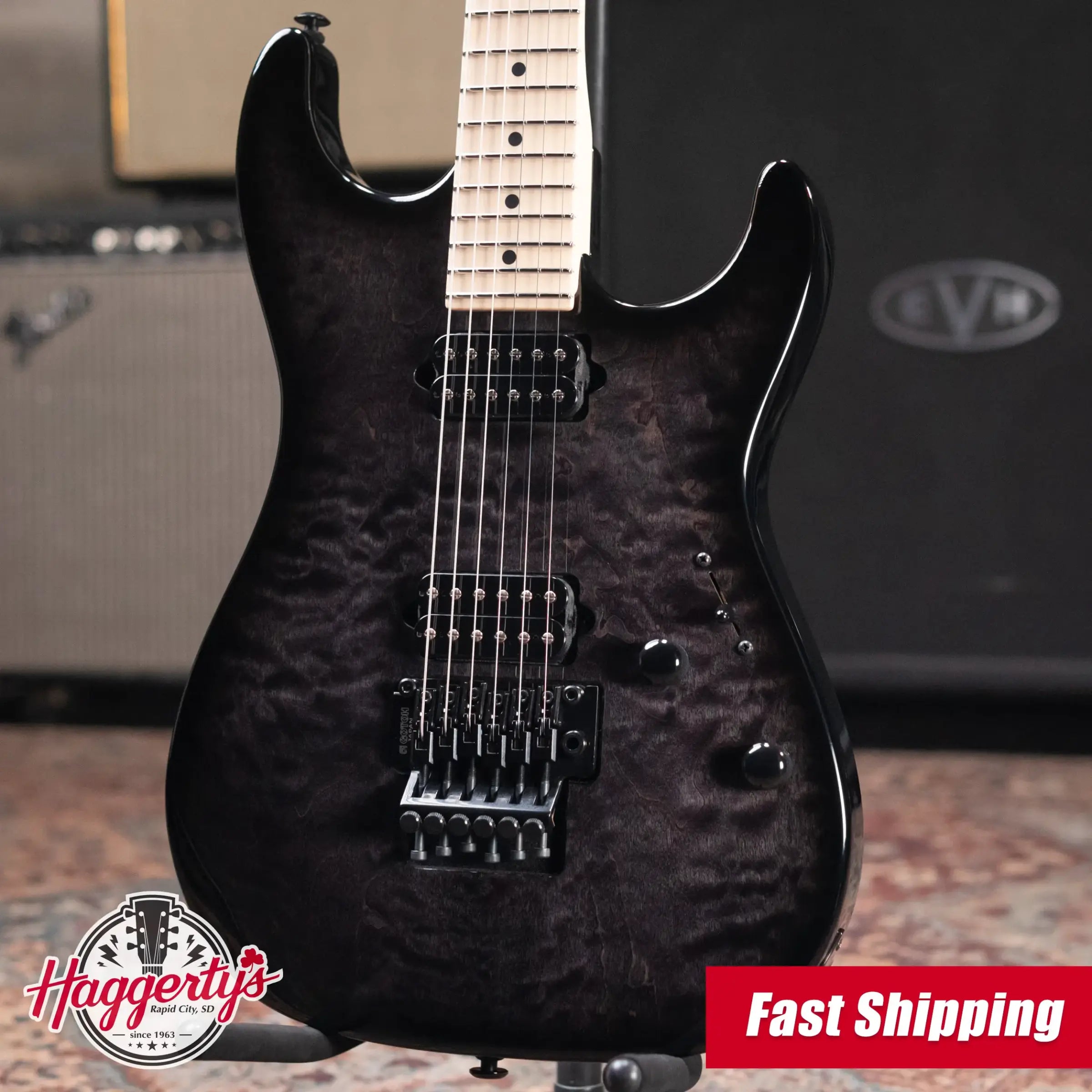 Suhr Standard Thin Burst Limited Edition Electric Guitar - Trans Black with Gig Bag