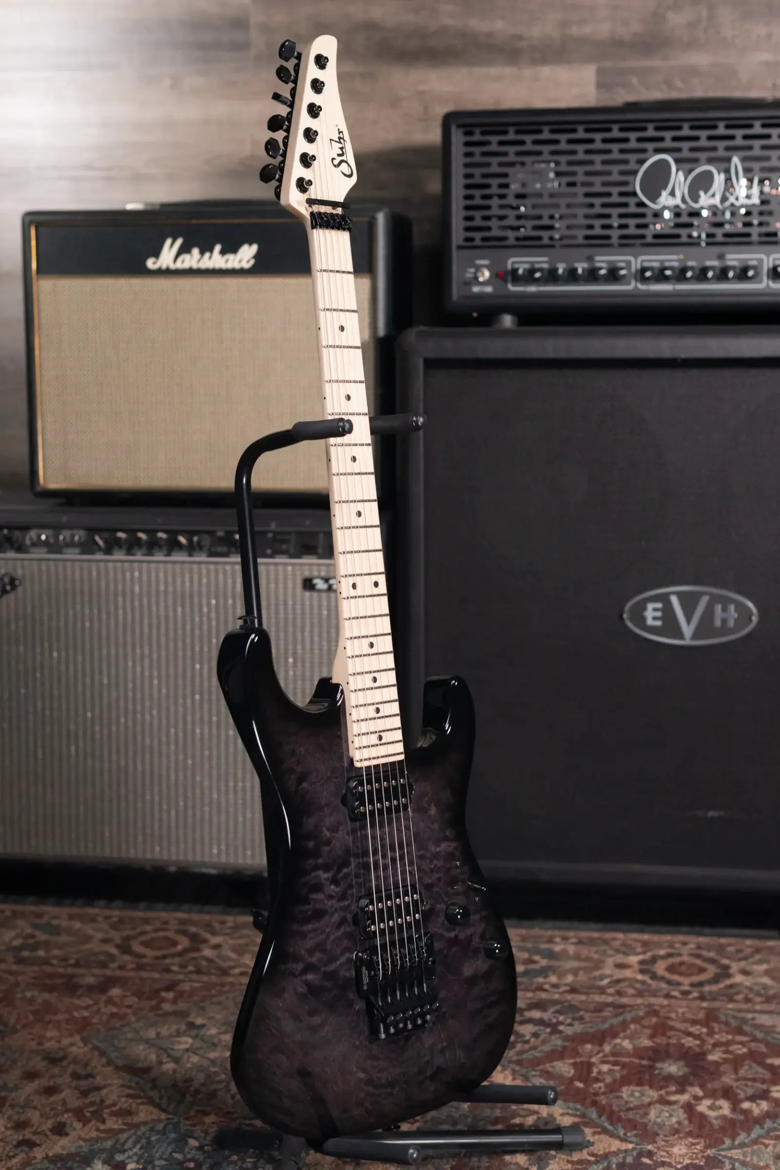 Suhr Standard Thin Burst Limited Edition Electric Guitar - Trans Black with Gig Bag