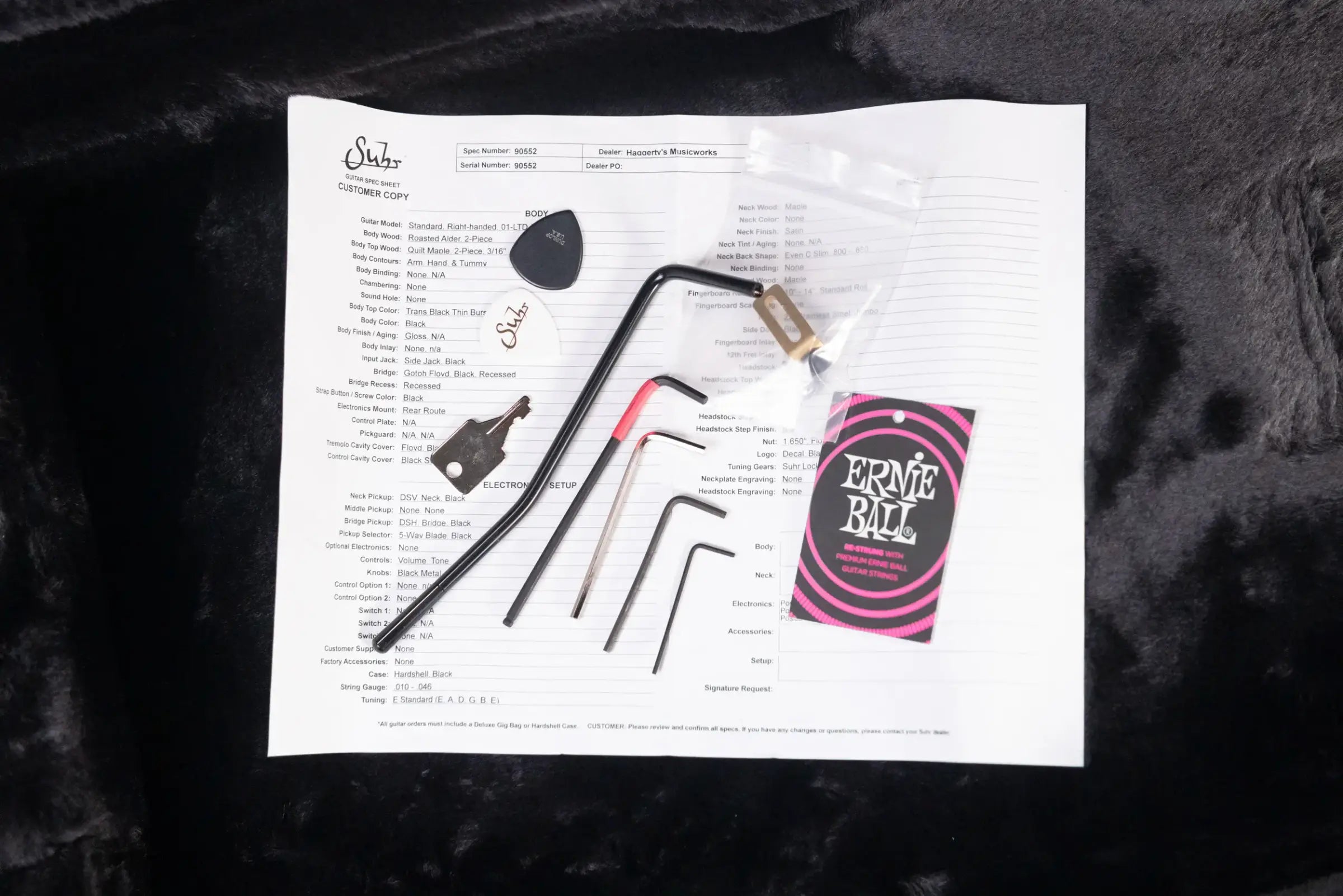 Suhr Standard Thin Burst Limited Edition Electric Guitar - Trans Black with Gig Bag