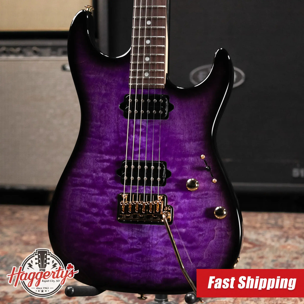 Suhr Standard Thin Burst Limited Edition Electric Guitar - Trans Purple with Gig Bag - Demo