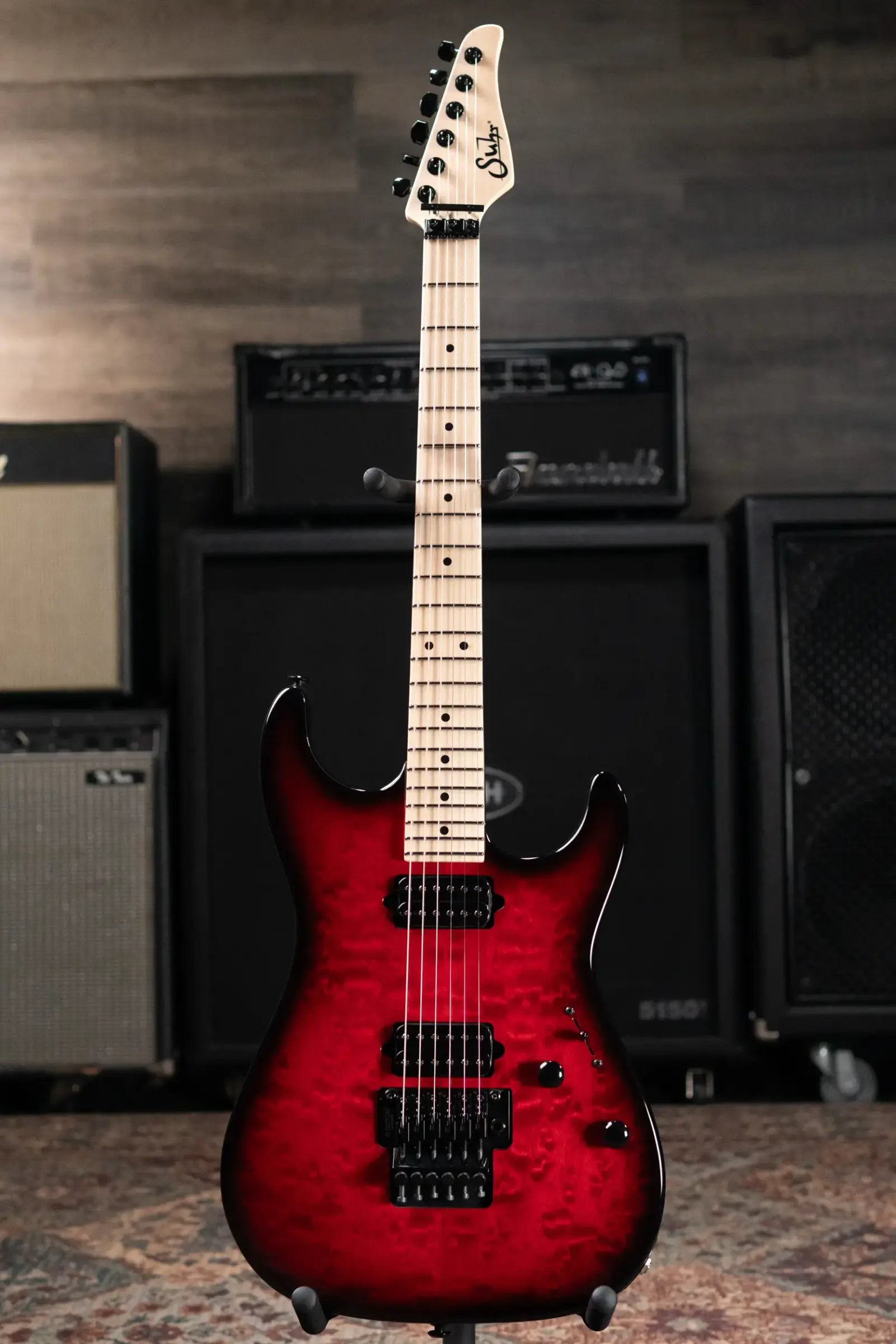 Suhr Standard Thin Burst Limited Edition Electric Guitar - Trans Red Thin Burst with Gig Bag