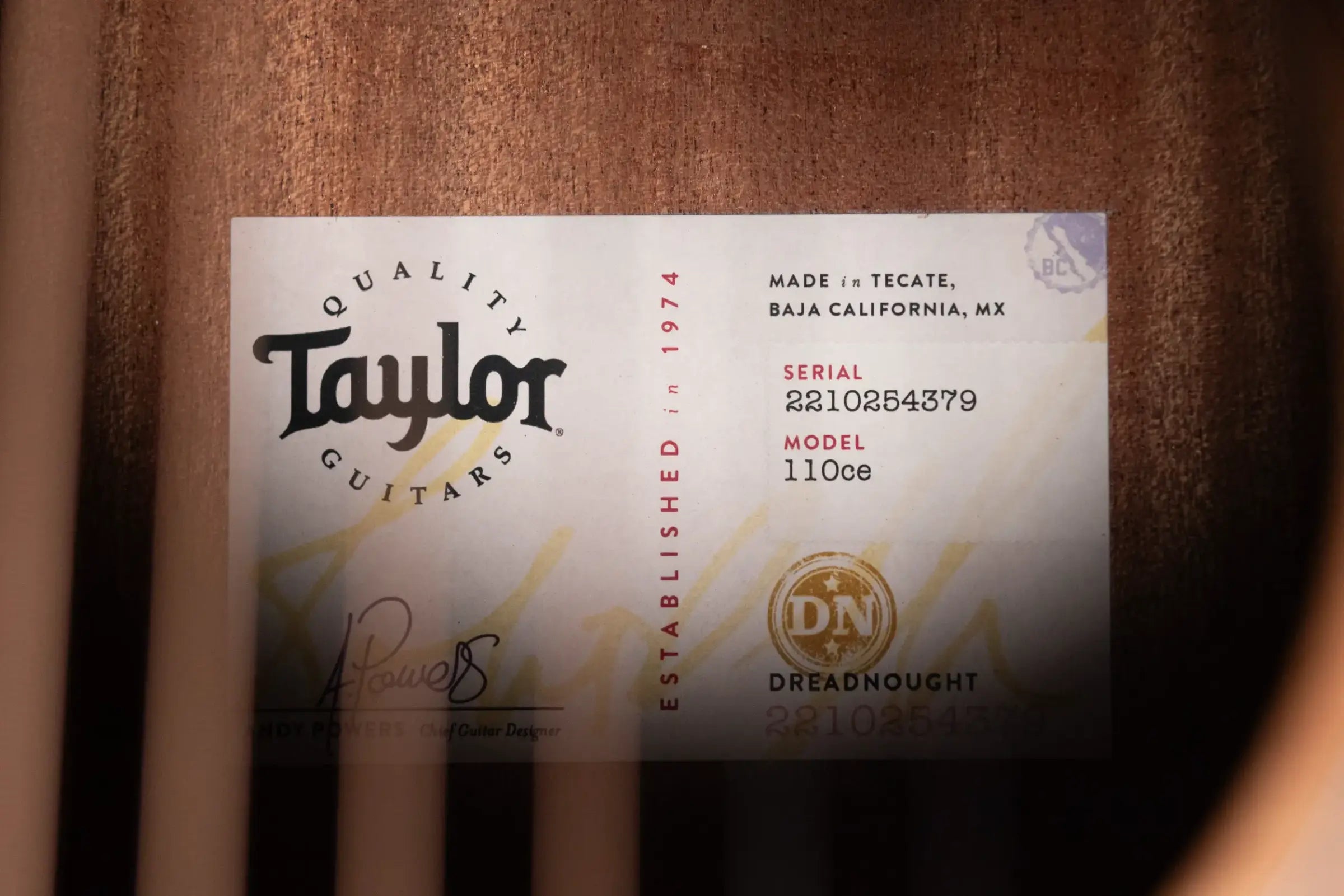 Taylor 110ce Dreadnought Acoustic-Electric Guitar with Structured Gig Bag