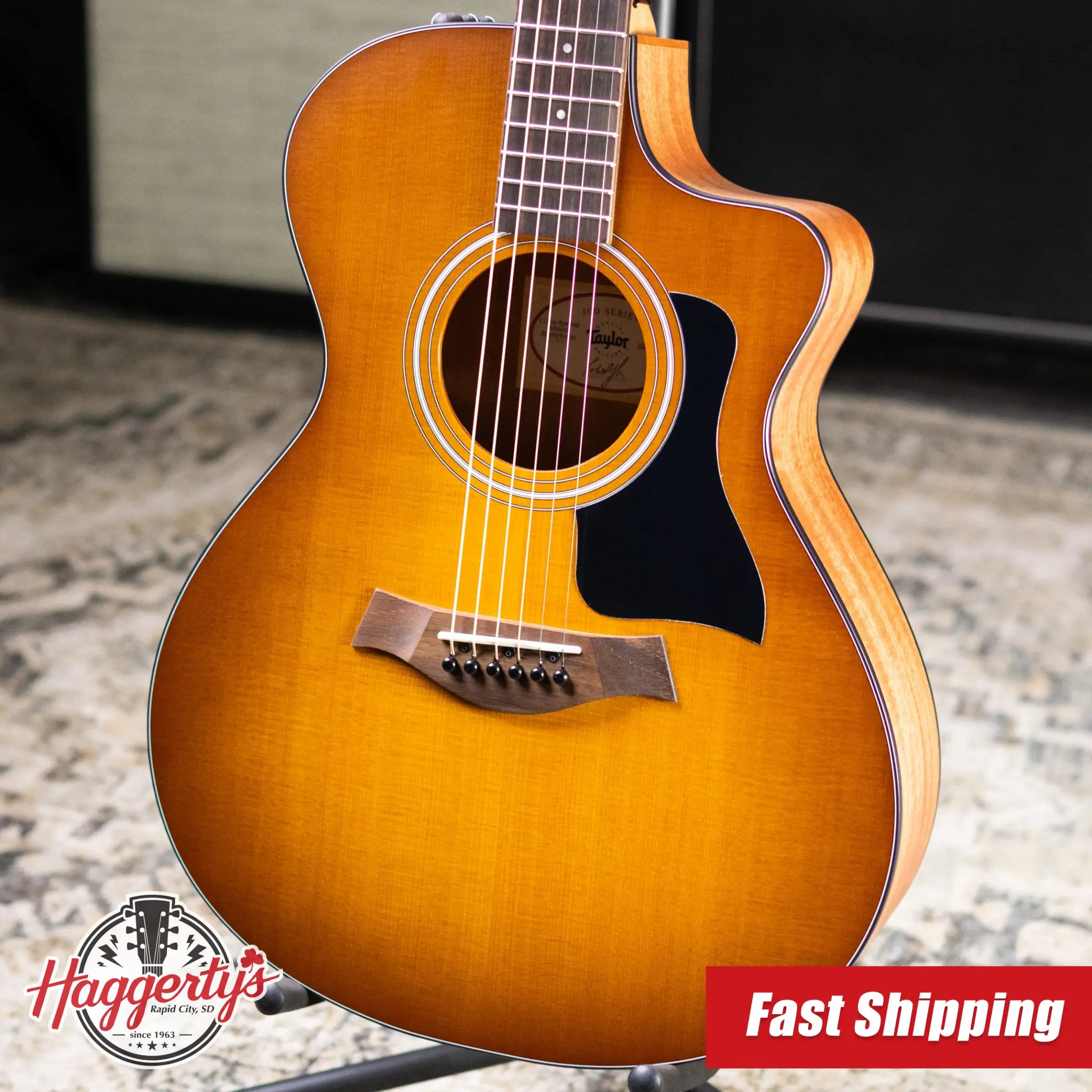 Taylor 112ce Special Edition Grand Concert Acoustic/Electric Guitar - Honeyburst with Gig Bag