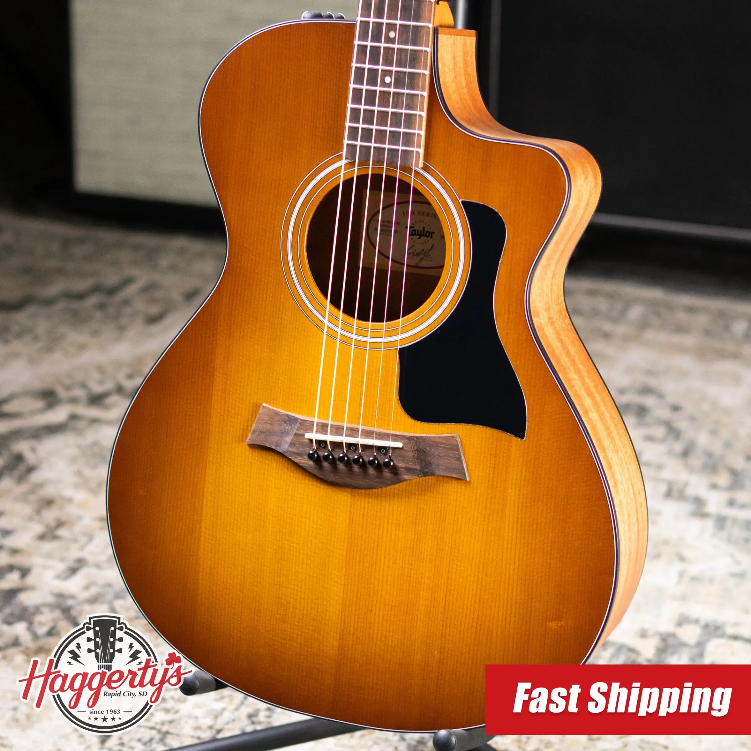 Taylor 112ce Special Edition Grand Concert Acoustic/Electric Guitar - Honeyburst with Gig Bag