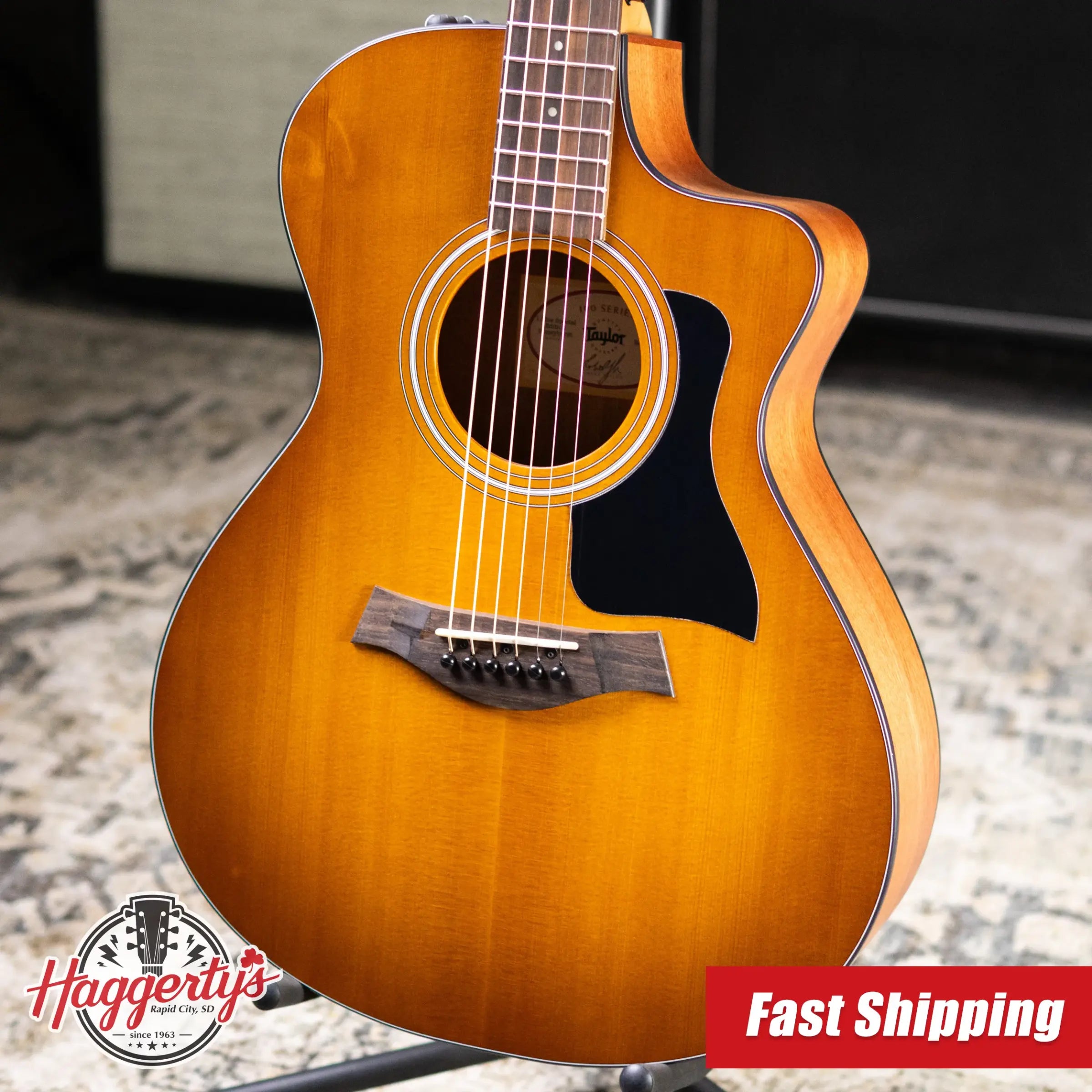 Taylor 112ce Special Edition Grand Concert Acoustic/Electric Guitar - Honeyburst with Gig Bag