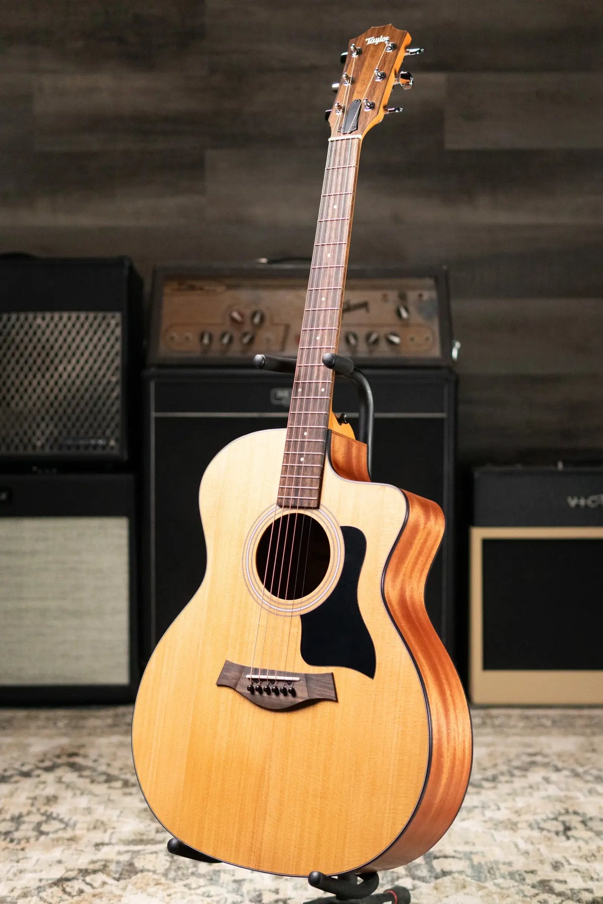 Taylor 114ce Grand Auditorium Acoustic/Electric Guitar - Sapele with Gig Bag - Demo