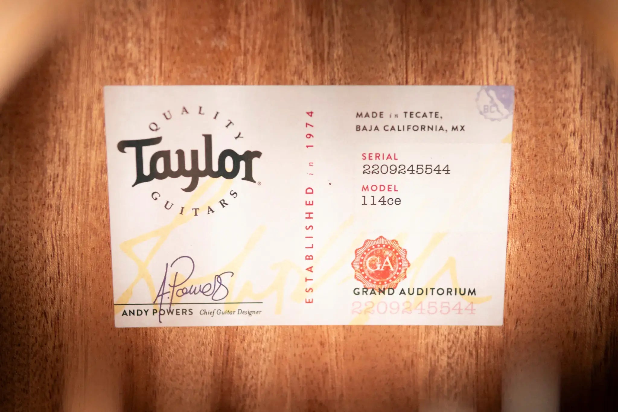 Taylor 114ce Grand Auditorium Acoustic/Electric Guitar with Gig Bag