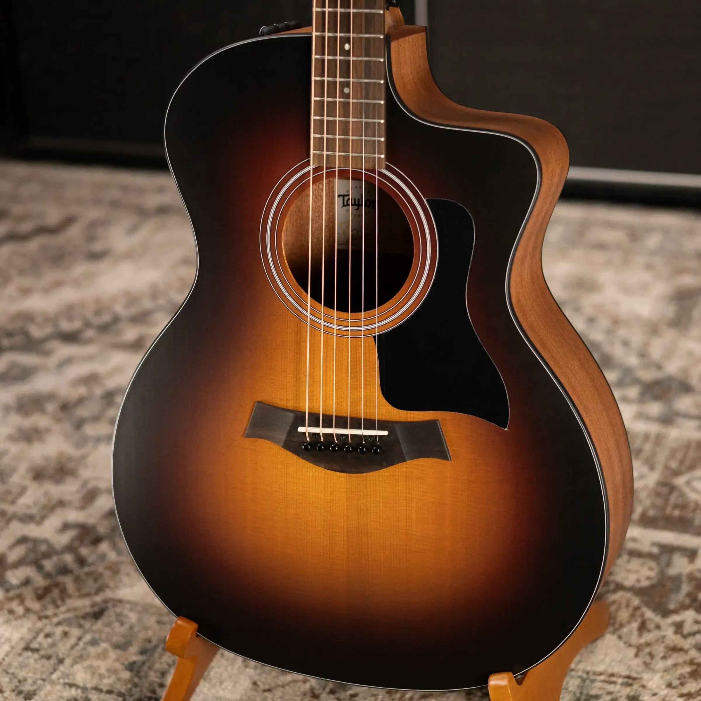 Taylor 114ce Special Edition Grand Auditorium Acoustic/Electric Guitar - Dark Tobacco Shaded Edgeburst with Gig Bag