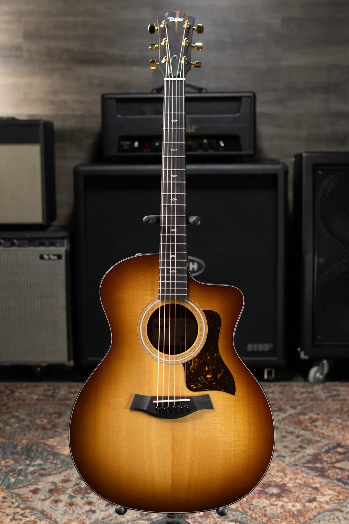Taylor 114ce Sunset Blvd Grand Auditorium Acoustic/Electric Guitar - Shaded Edgeburst with Gig Bag