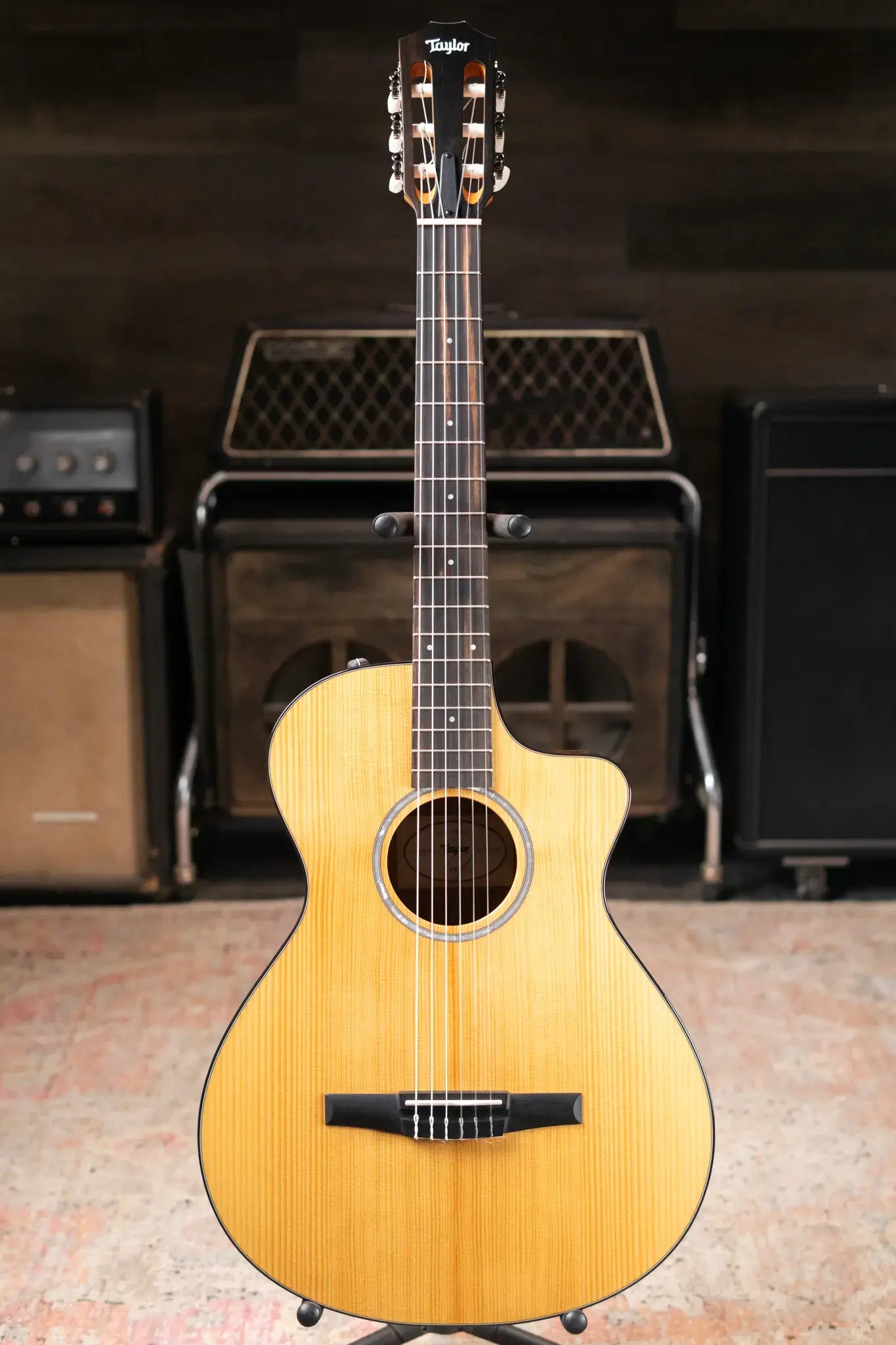 Taylor 212ce-N Plus Nylon Grand Concert Acoustic/Electric Guitar with Aerocase