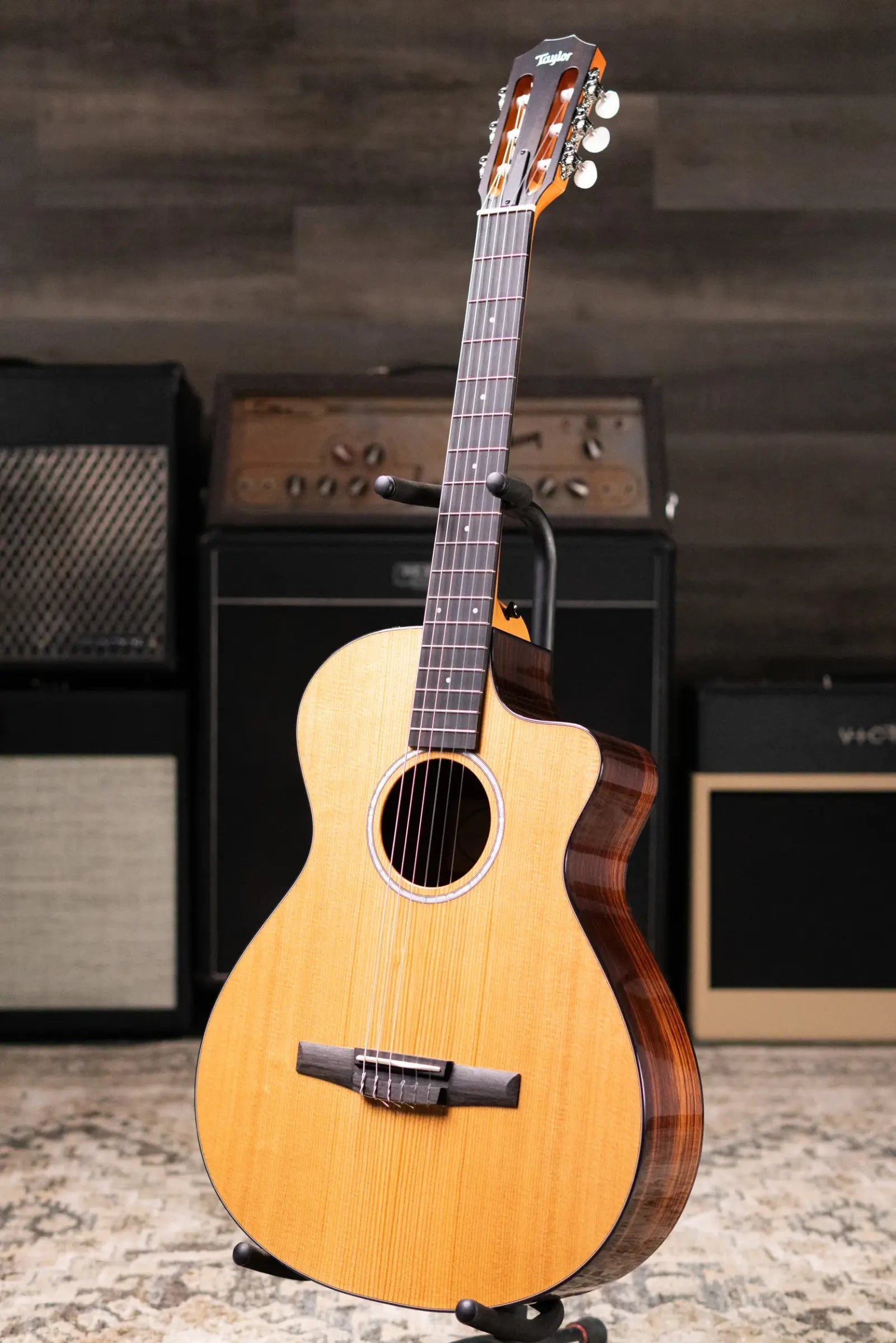 Taylor 212ce-N Plus Nylon Grand Concert Acoustic/Electric Guitar with Aerocase