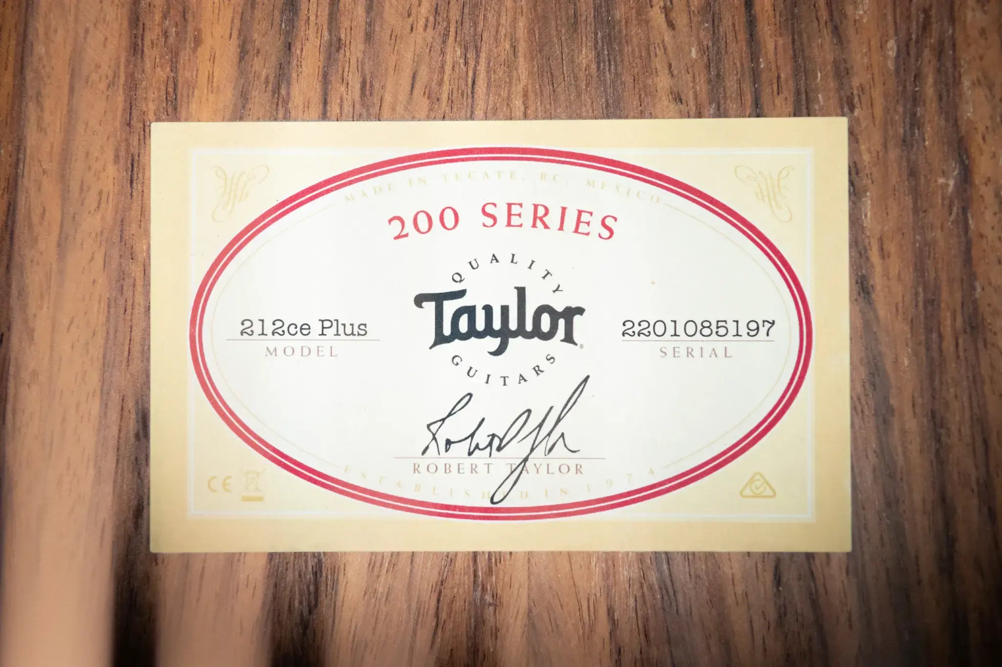 Taylor 212ce Plus Grand Concert Acoustic/Electric Guitar with Aerocase - Factory Demo