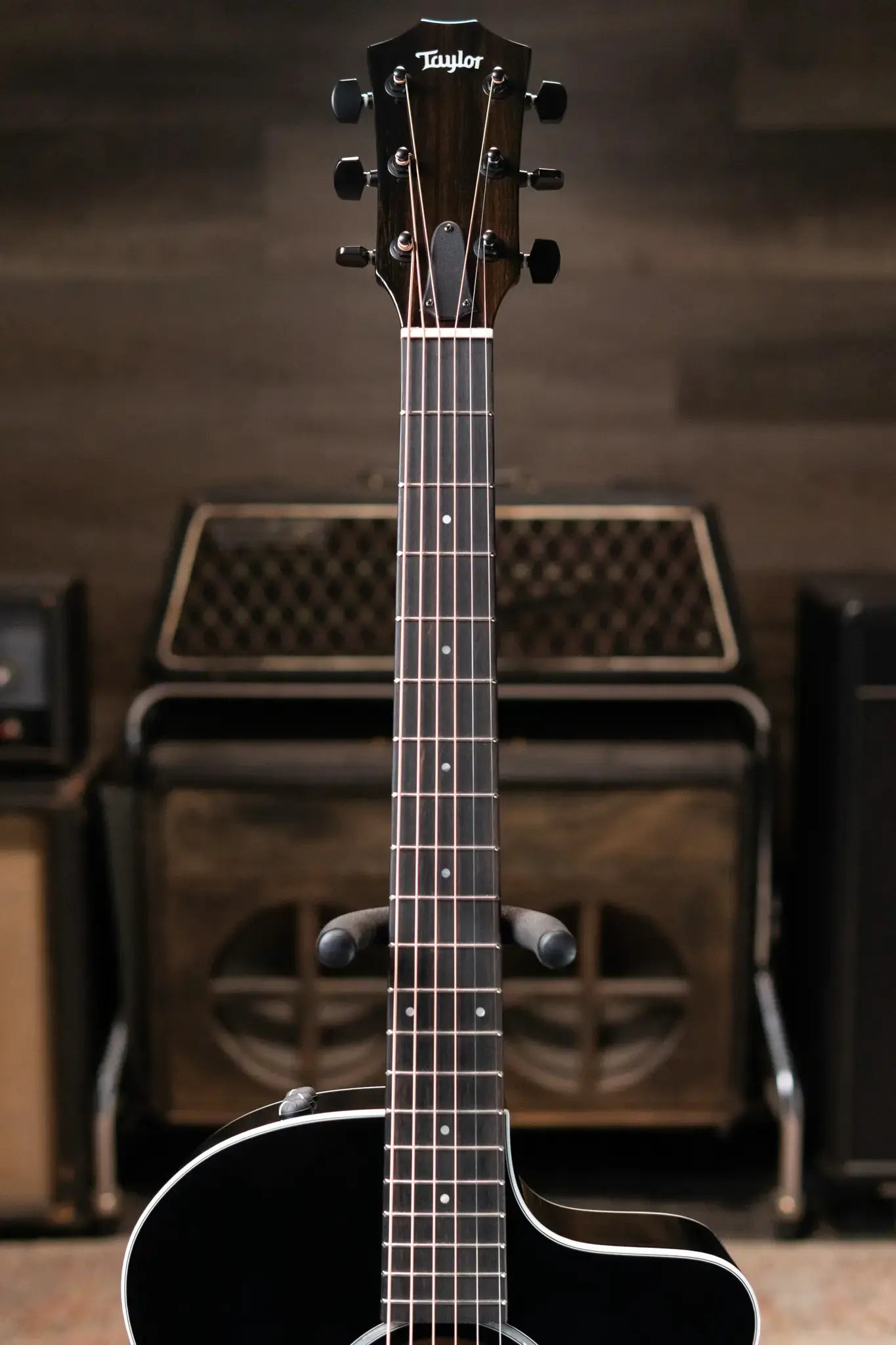 Taylor 214ce-BLK Plus Grand Auditorium Acoustic/Electric Guitar - Black with Aerocase