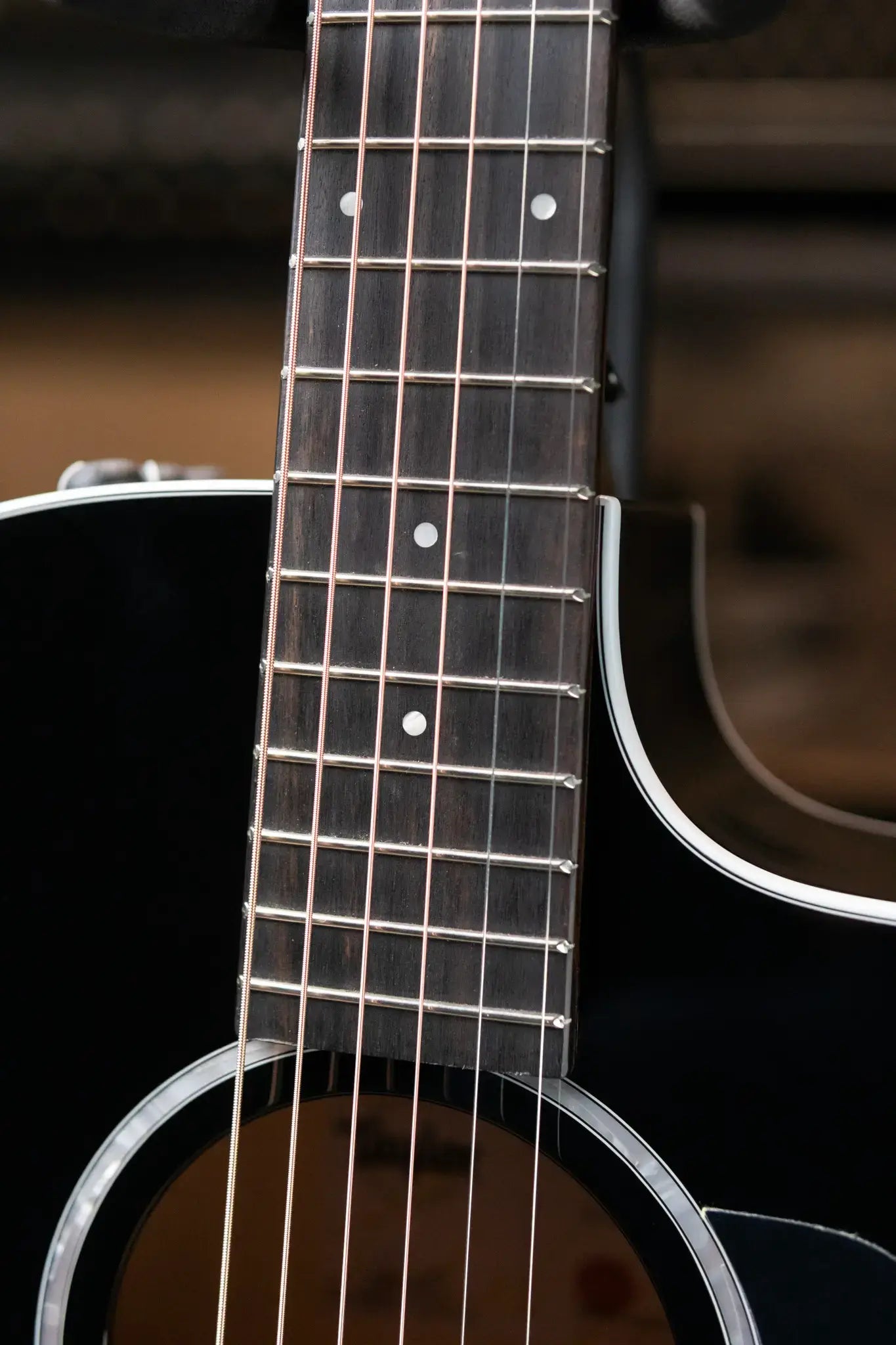 Taylor 214ce-BLK Plus Grand Auditorium Acoustic/Electric Guitar - Black with Aerocase