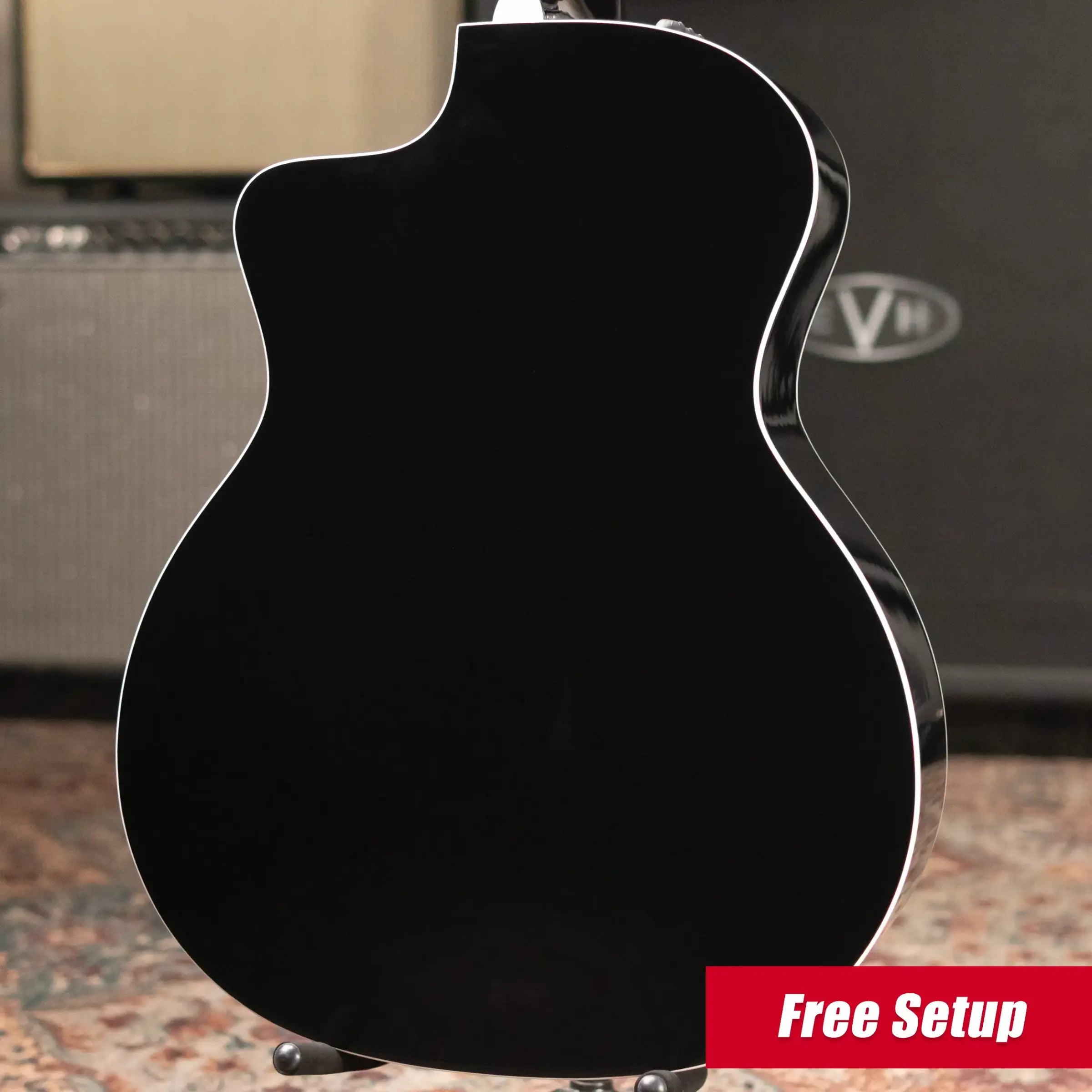 Taylor 214ce-BLK Plus Grand Auditorium Acoustic/Electric Guitar - Black with Aerocase - Factory Demo