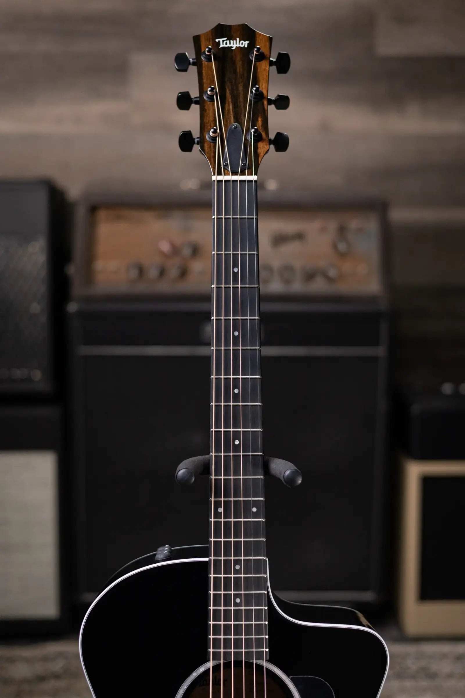 Taylor 214ce-BLK Plus Grand Auditorium Acoustic/Electric Guitar - Black with Aerocase