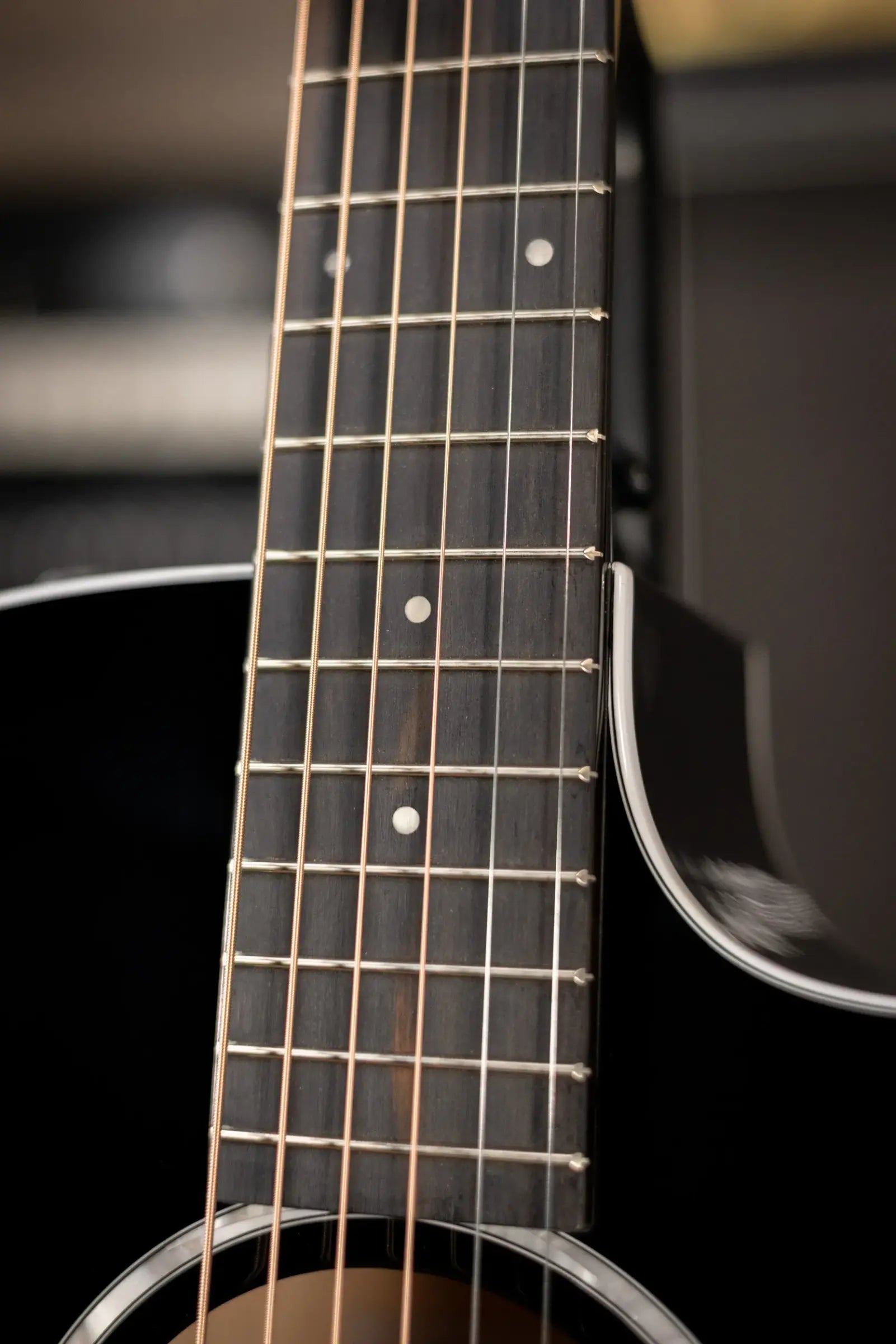 Taylor 214ce-BLK Plus Grand Auditorium Acoustic/Electric Guitar - Black with Hardshell Case