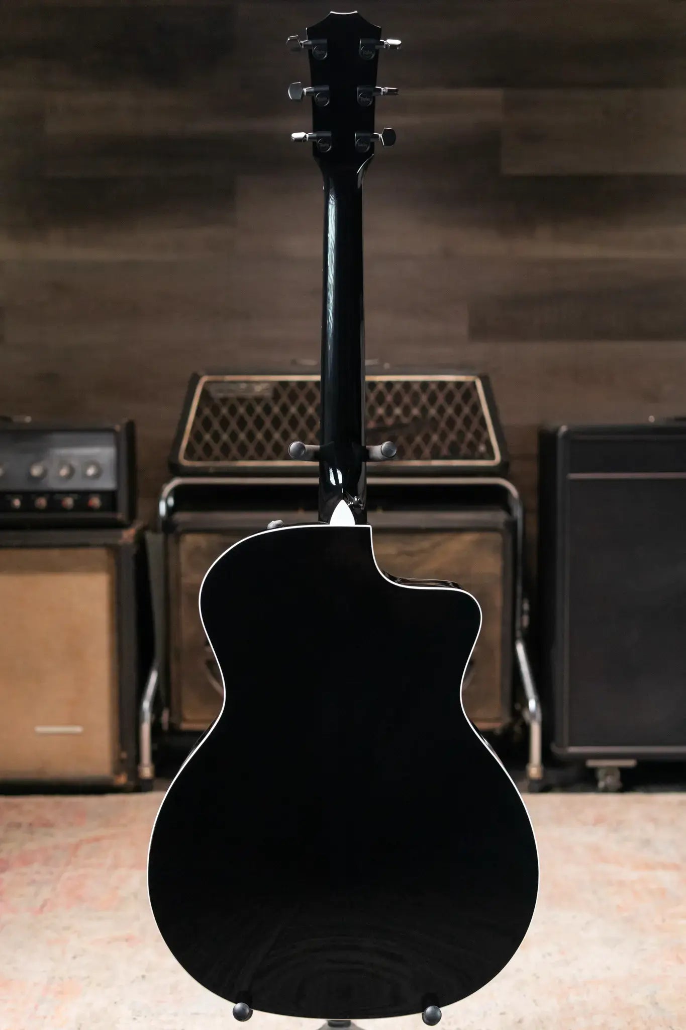 Taylor 214ce-BLK Plus Left-Hand Grand Auditorium Acoustic/Electric Guitar - Black with Aerocase