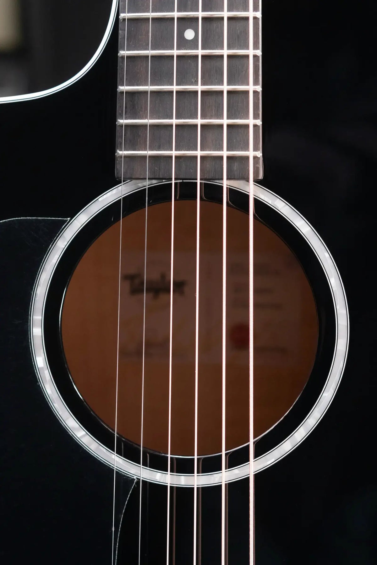 Taylor 214ce-BLK Plus Left-Handed Grand Auditorium Acoustic/Electric Guitar - Black with Aerocase - Demo