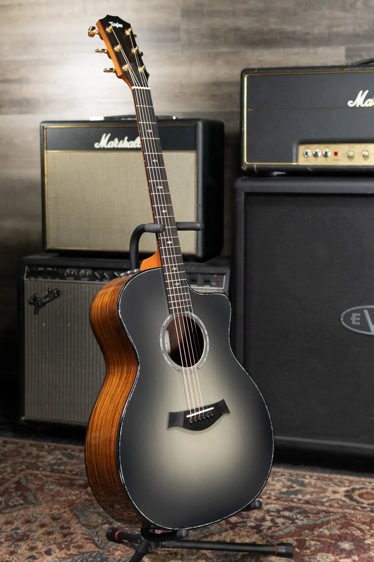 Taylor 214ce DLX Sunset Blvd Grand Auditorium Acoustic/Electric Guitar - Silverburst with Hardshell Case - Prototype