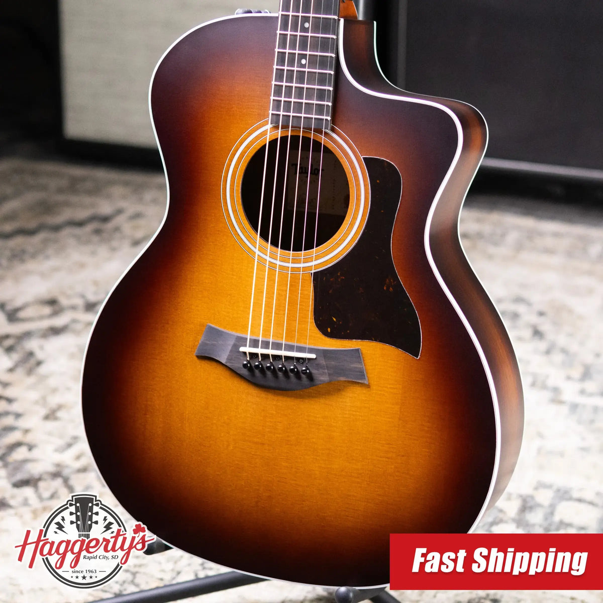 Taylor 214ce Grand Auditorium Acoustic/Electric Guitar - Shaded Edge Burst with Gig Bag