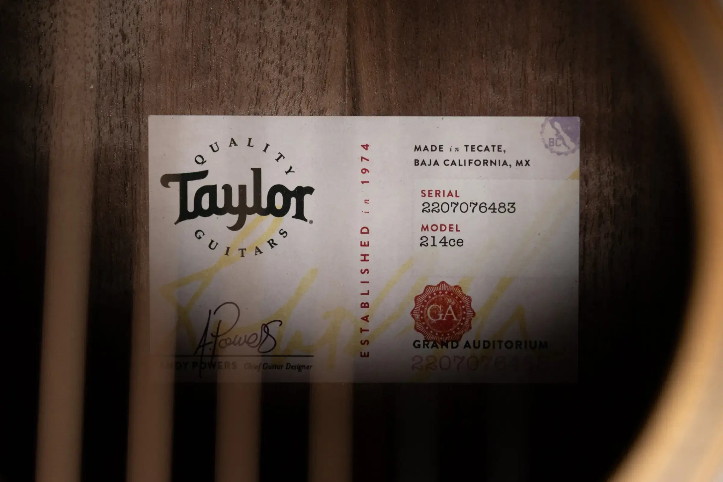 Taylor 214ce Grand Auditorium Acoustic/Electric Guitar with Gig Bag