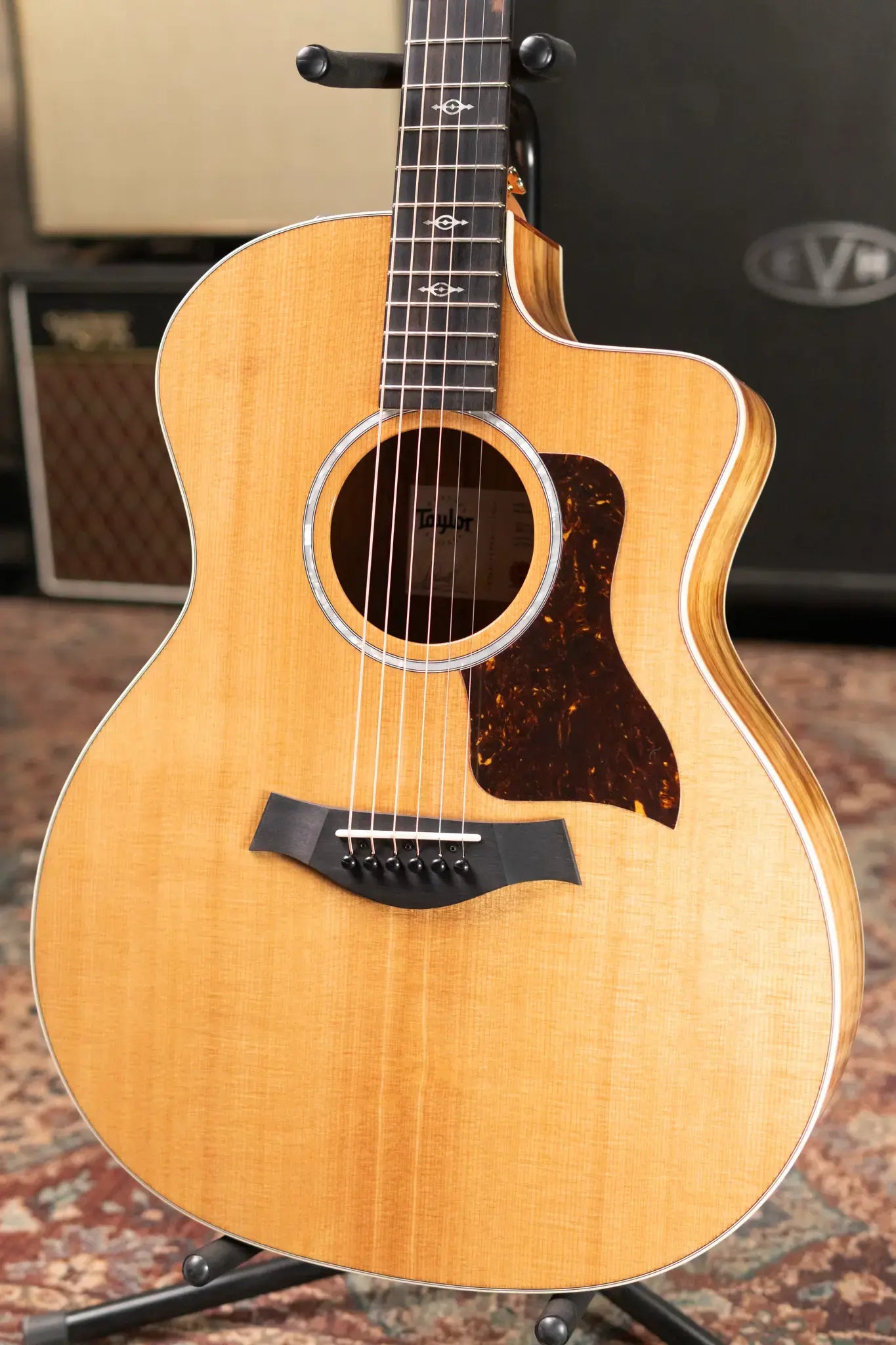 Taylor 214ce-K DLX Grand Auditorium Acoustic/Electric Guitar with Hardshell Case - Factory Demo