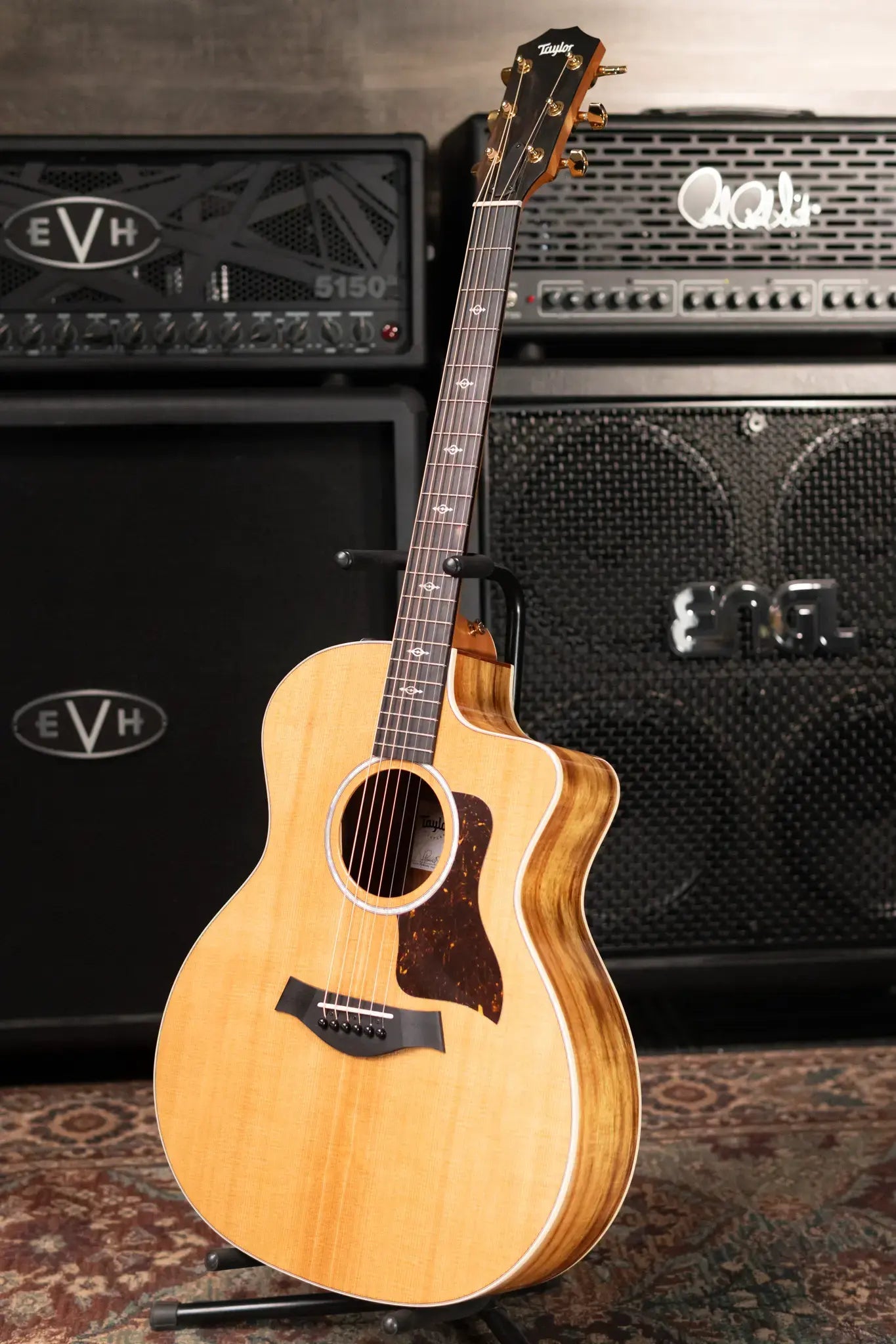 Taylor 214ce-K DLX Grand Auditorium Acoustic/Electric Guitar with Hardshell Case - Factory Demo