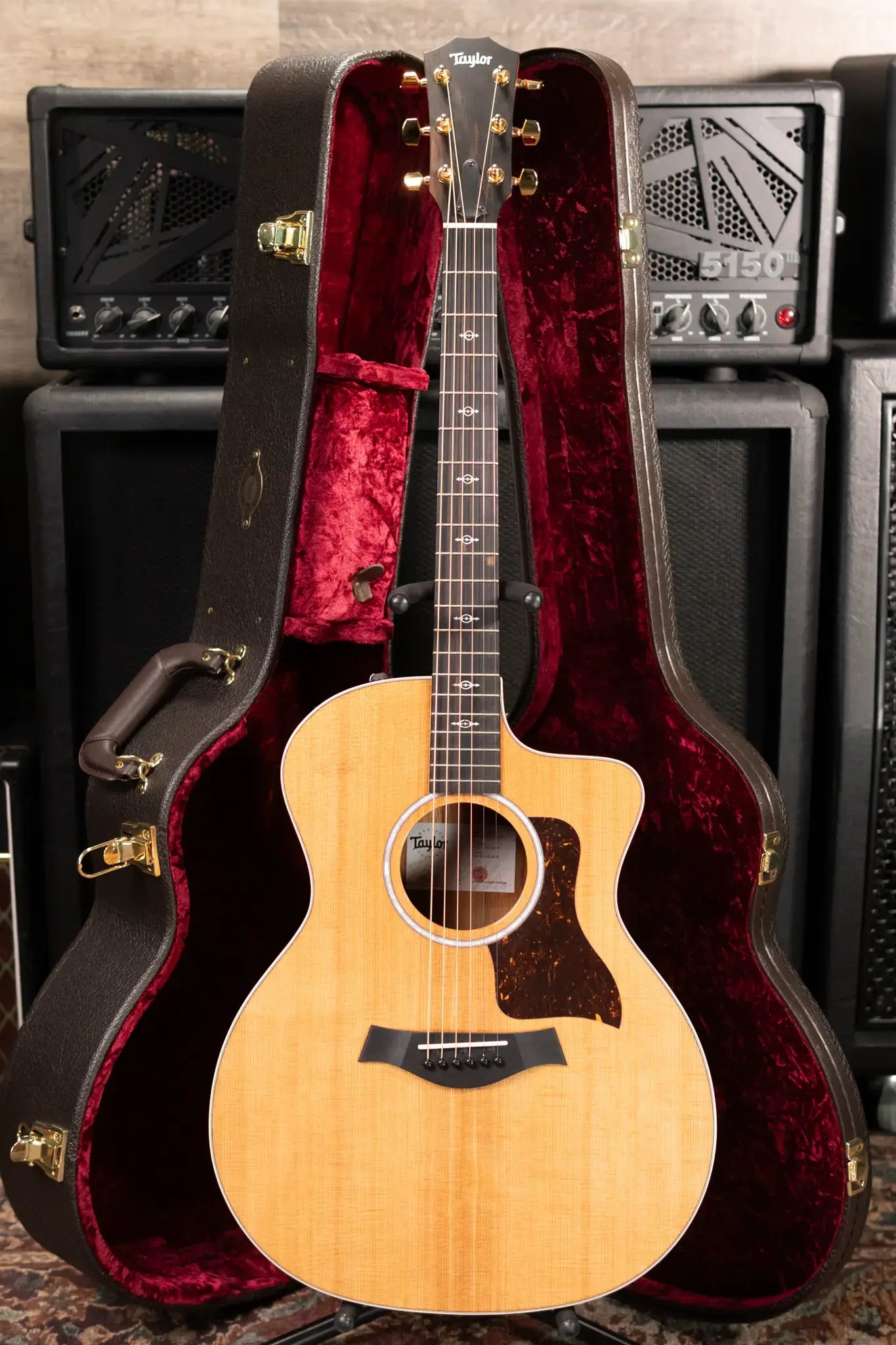 Taylor 214ce-K DLX Grand Auditorium Acoustic/Electric Guitar with Hardshell Case - Factory Demo